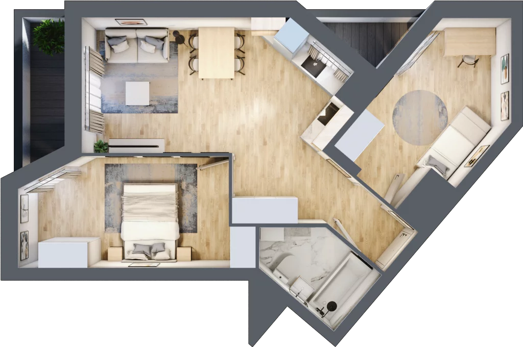 3 pokoje, mieszkanie 56,12 m², piętro 6, oferta nr V/135, Miasteczko Nova Sfera 5, Warszawa, Białołęka, Żerań, ul. Marywilska 5