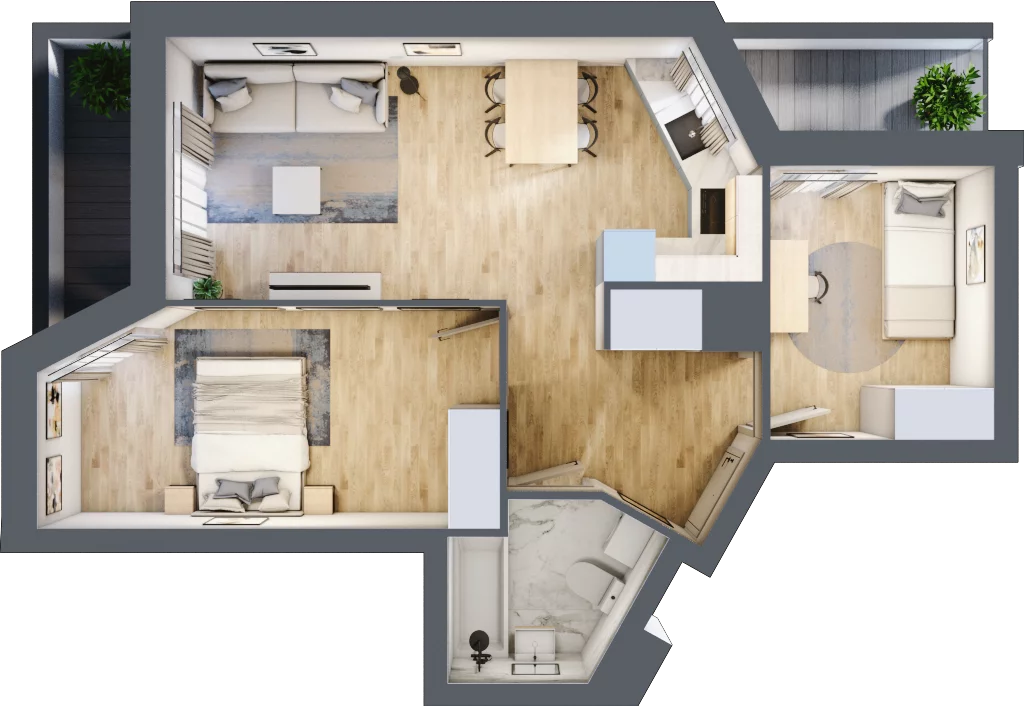 3 pokoje, mieszkanie 53,88 m², piętro 7, oferta nr V/101, Miasteczko Nova Sfera 5, Warszawa, Białołęka, Żerań, ul. Marywilska 5