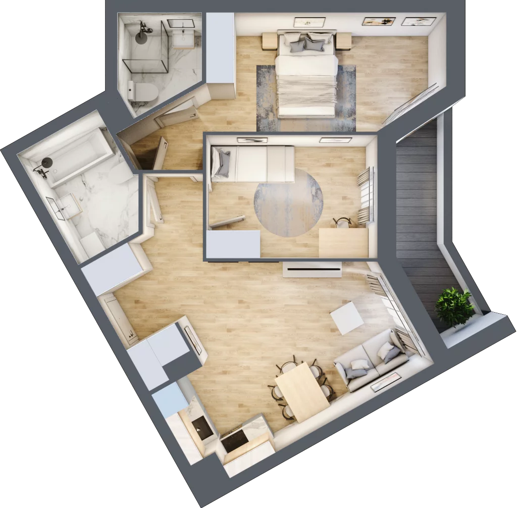 3 pokoje, mieszkanie 61,12 m², piętro 7, oferta nr V/93, Miasteczko Nova Sfera 5, Warszawa, Białołęka, Żerań, ul. Marywilska 5