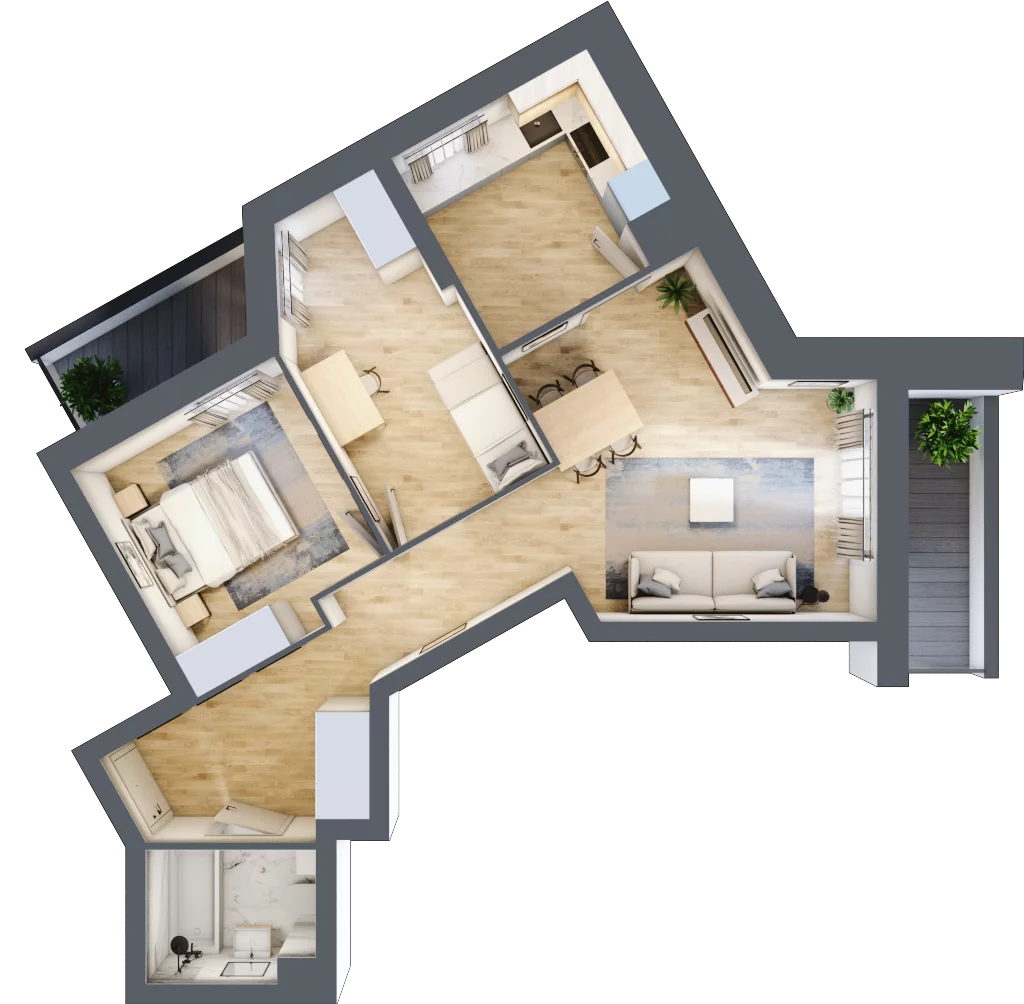 3 pokoje, mieszkanie 59,90 m², piętro 1, oferta nr V/24, Miasteczko Nova Sfera 5, Warszawa, Białołęka, Żerań, ul. Marywilska 5