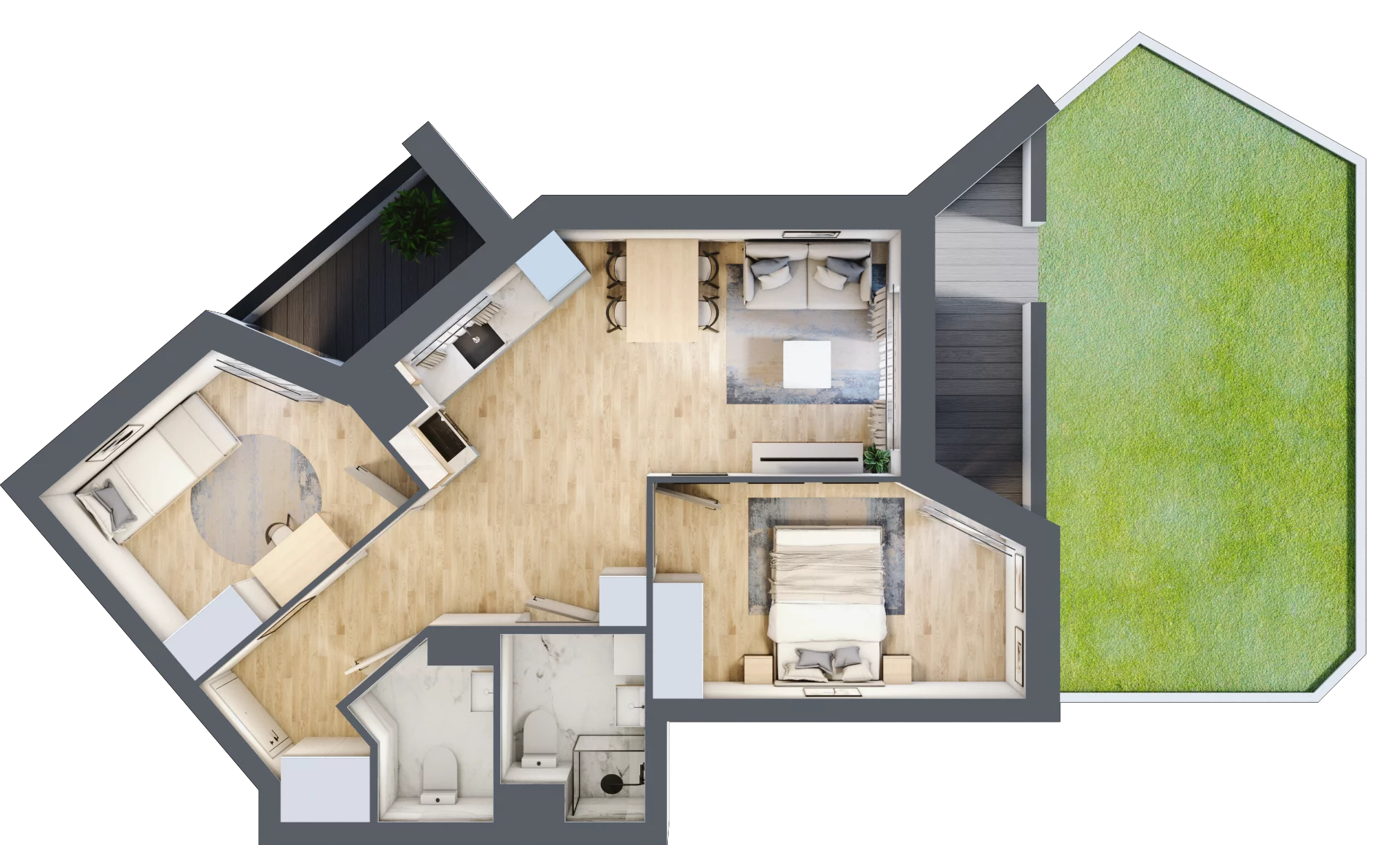 3 pokoje, mieszkanie 54,63 m², parter, oferta nr V/106, Miasteczko Nova Sfera 5, Warszawa, Białołęka, Żerań, ul. Marywilska 5