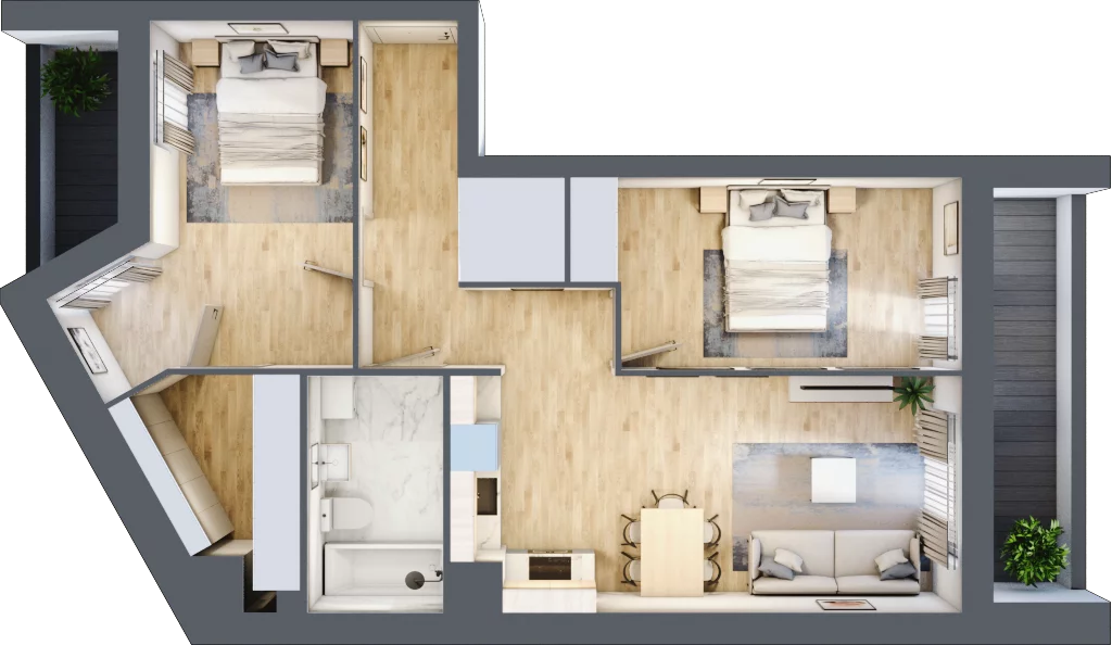 3 pokoje, mieszkanie 66,70 m², piętro 3, oferta nr V/122, Miasteczko Nova Sfera 5, Warszawa, Białołęka, Żerań, ul. Marywilska 5