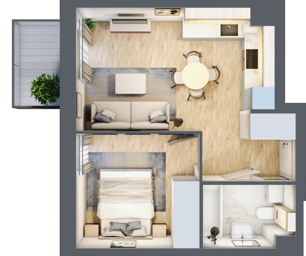 2 pokoje, mieszkanie 35,15 m², piętro 3, oferta nr D-10, Piastova Osada, Warszawa, Ursus, Gołąbki, ul. Henryka II Pobożnego