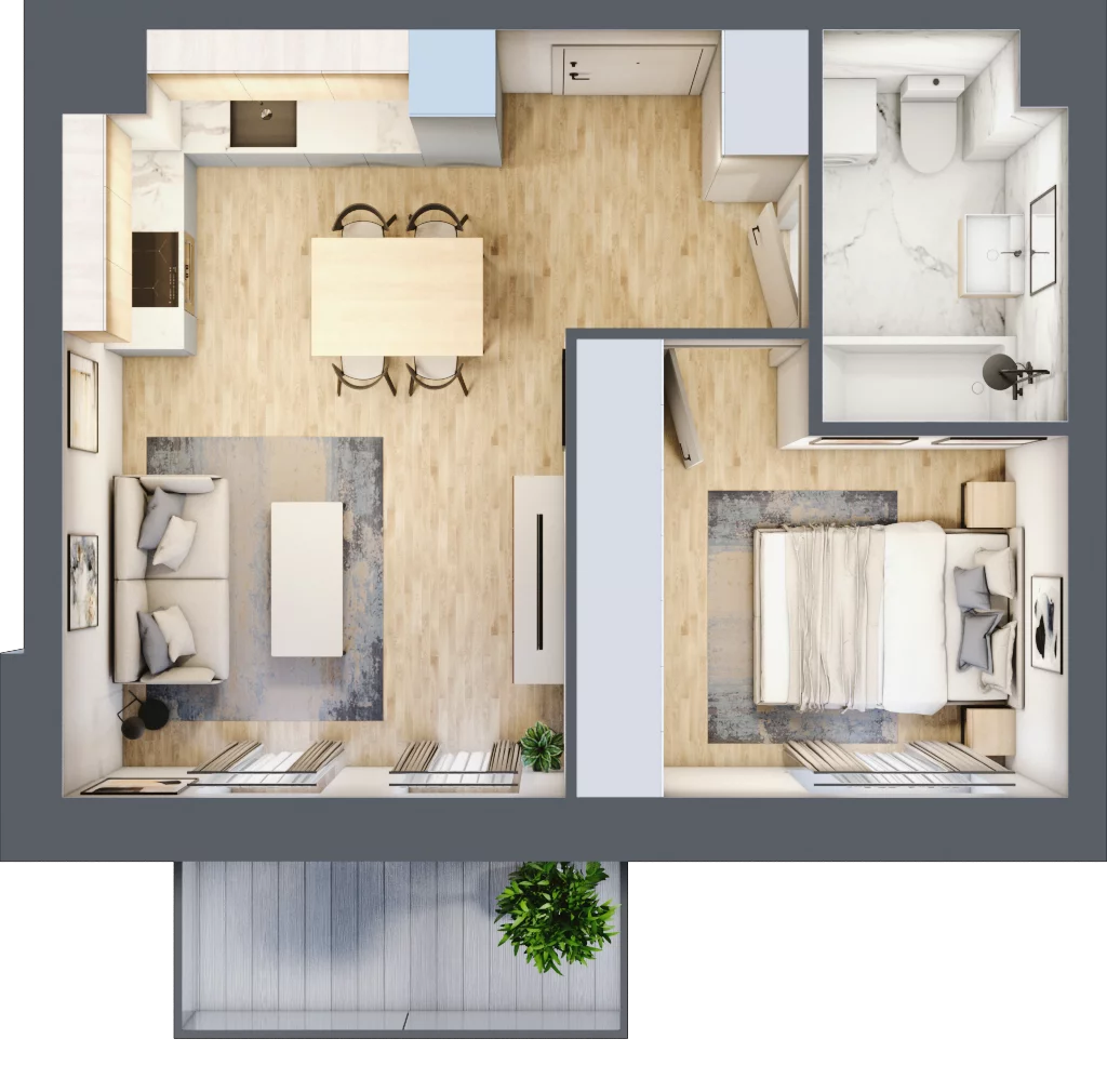 2 pokoje, mieszkanie 35,74 m², piętro 2, oferta nr A/116, Olchowy Park 3, Warszawa, Białołęka, Kobiałka, ul. Marii Callas 20, 20A