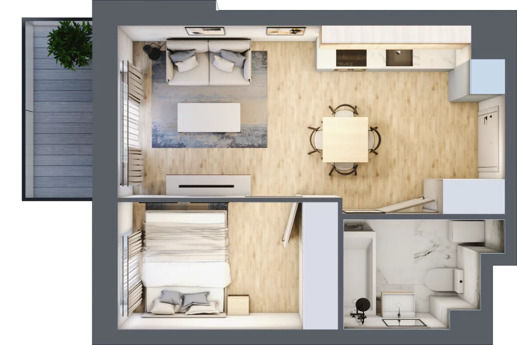 2 pokoje, mieszkanie 33,47 m², piętro 2, oferta nr A/84, Olchowy Park 3, Warszawa, Białołęka, Kobiałka, ul. Marii Callas 20, 20A