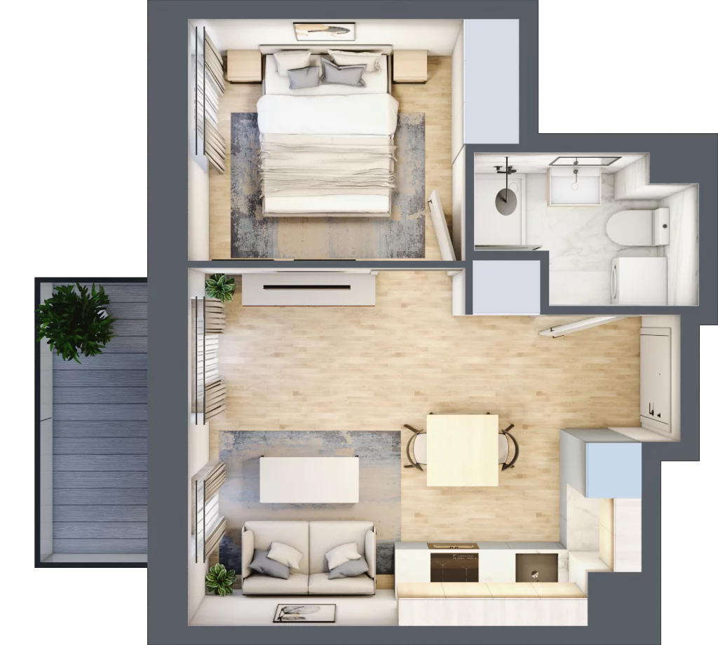 2 pokoje, mieszkanie 30,84 m², piętro 2, oferta nr B/11, Olchowy Park 3, Warszawa, Białołęka, Kobiałka, ul. Marii Callas 20, 20A