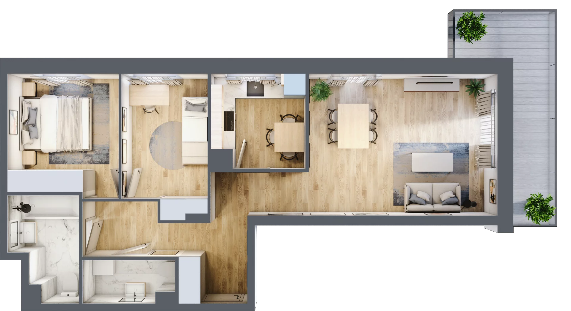 3 pokoje, mieszkanie 65,88 m², parter, oferta nr B/38, Olchowy Park 3, Warszawa, Białołęka, Kobiałka, ul. Marii Callas 20, 20A