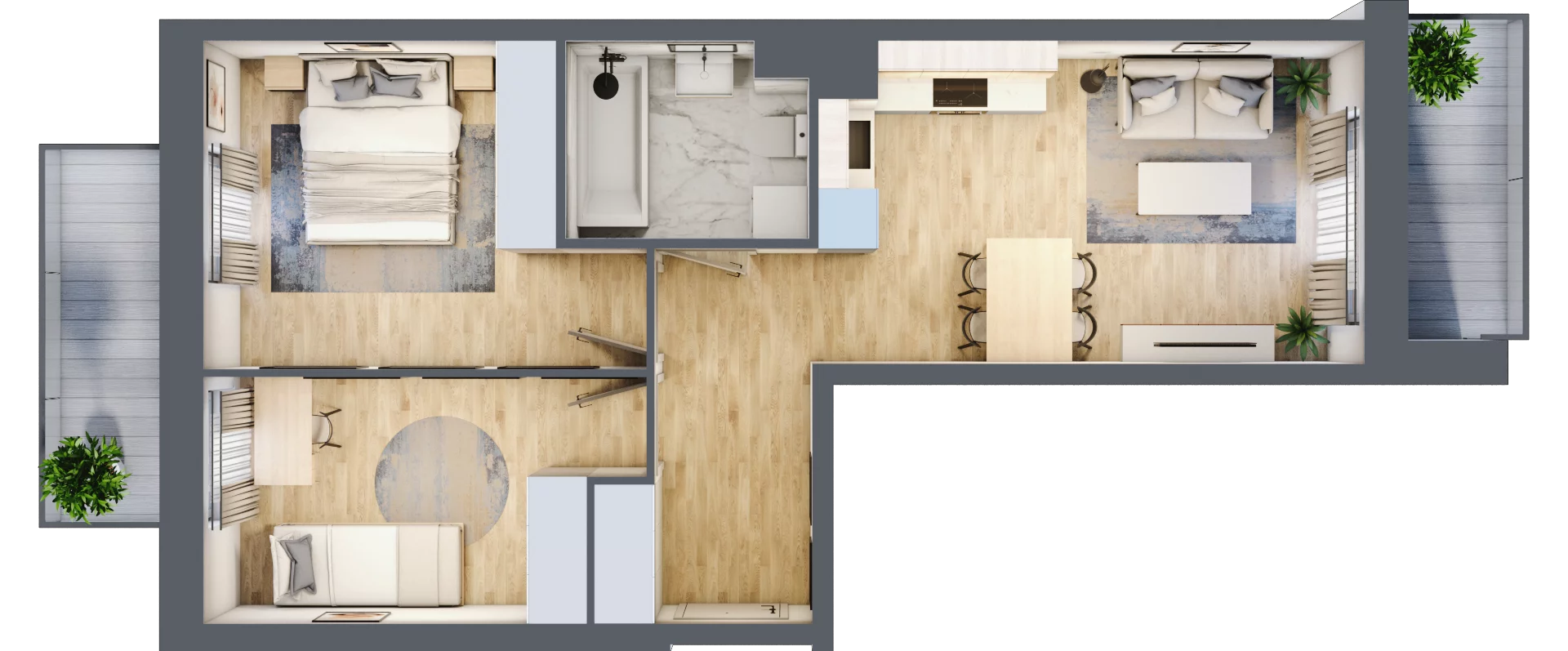 3 pokoje, mieszkanie 51,76 m², piętro 2, oferta nr B/33, Olchowy Park 3, Warszawa, Białołęka, Kobiałka, ul. Marii Callas 20, 20A