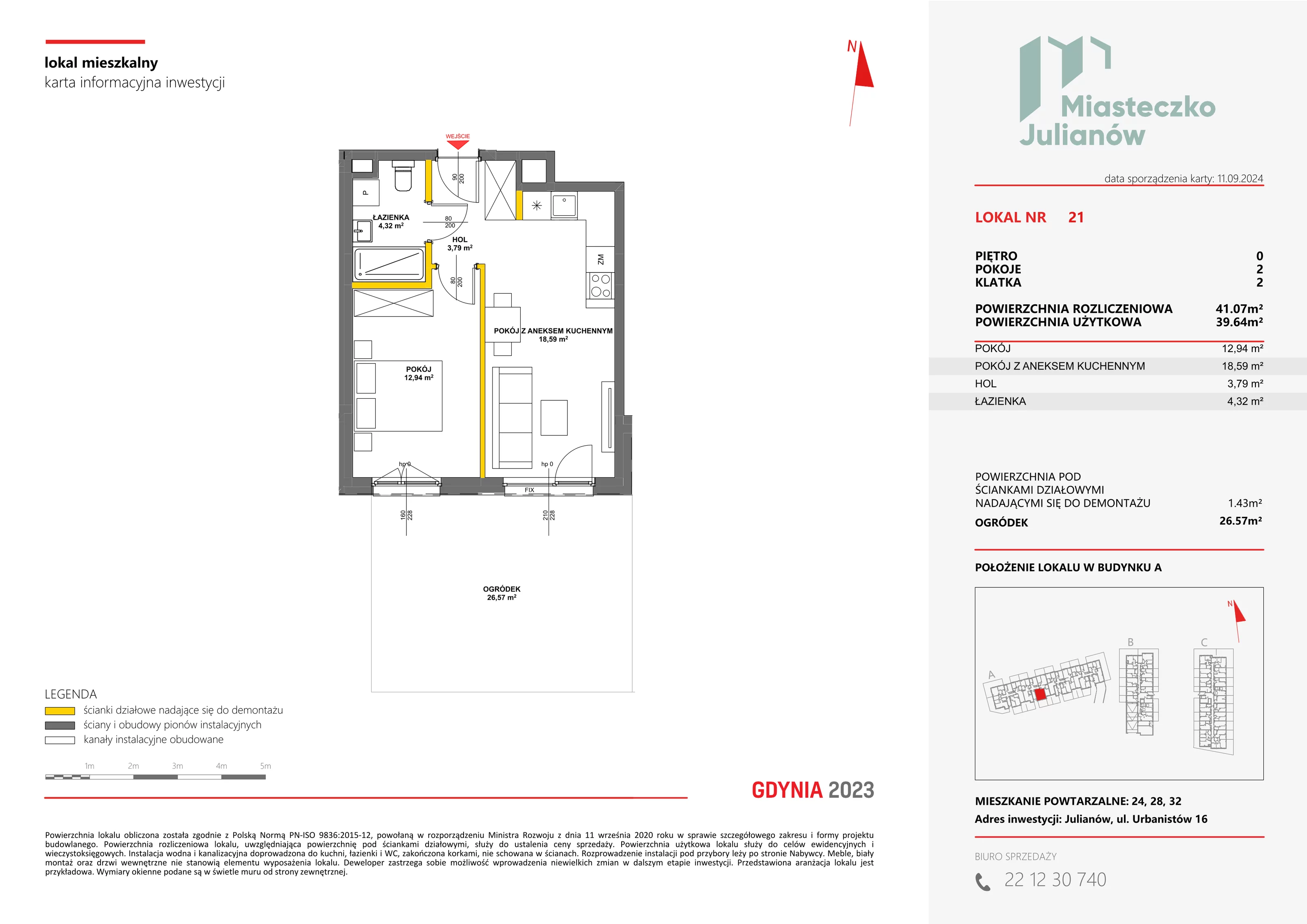 Mieszkanie 41,07 m², parter, oferta nr A-21, Miasteczko Julianów, Julianów, ul. Urbanistów