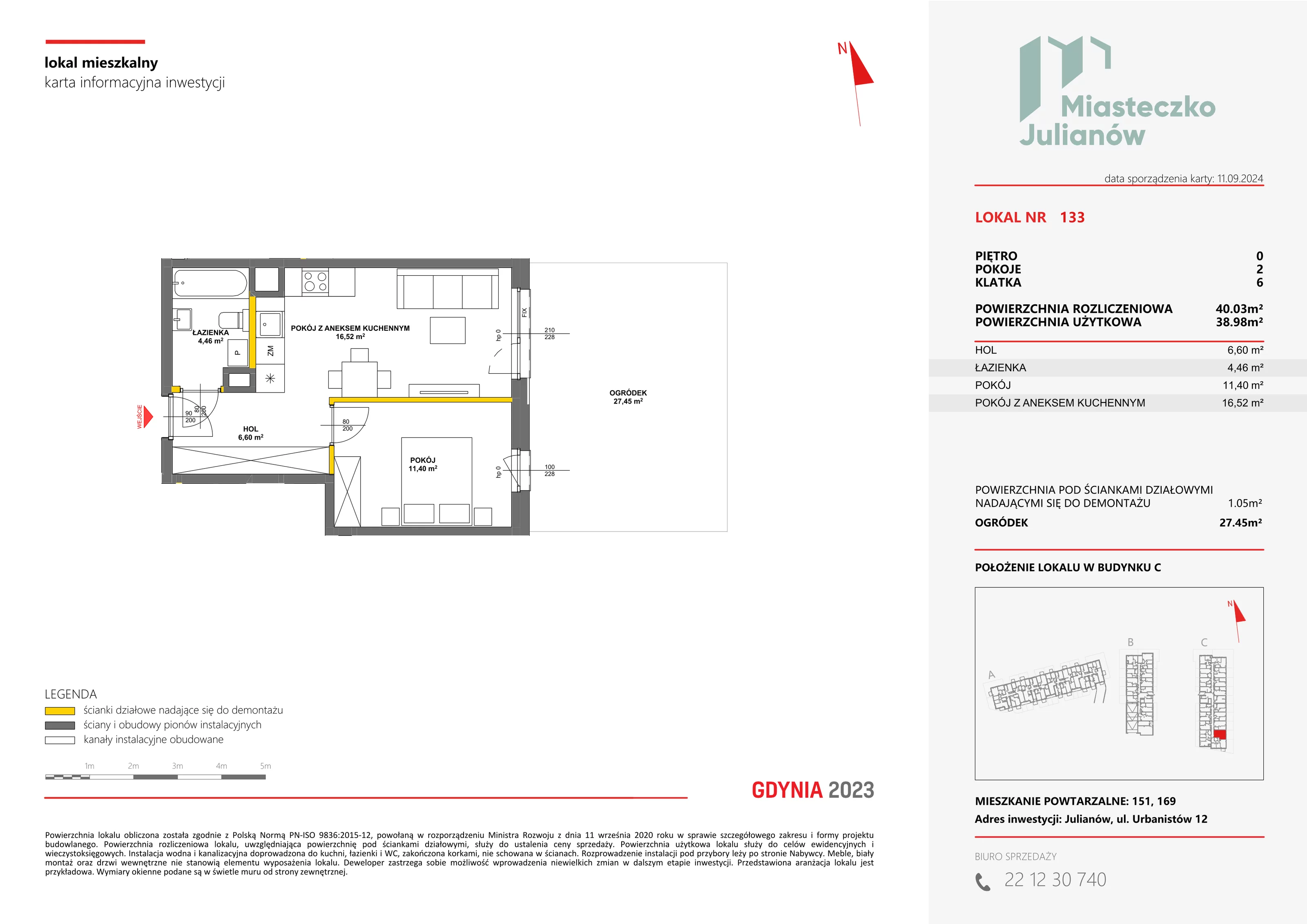 Mieszkanie 40,06 m², parter, oferta nr C-133, Miasteczko Julianów, Julianów, ul. Urbanistów