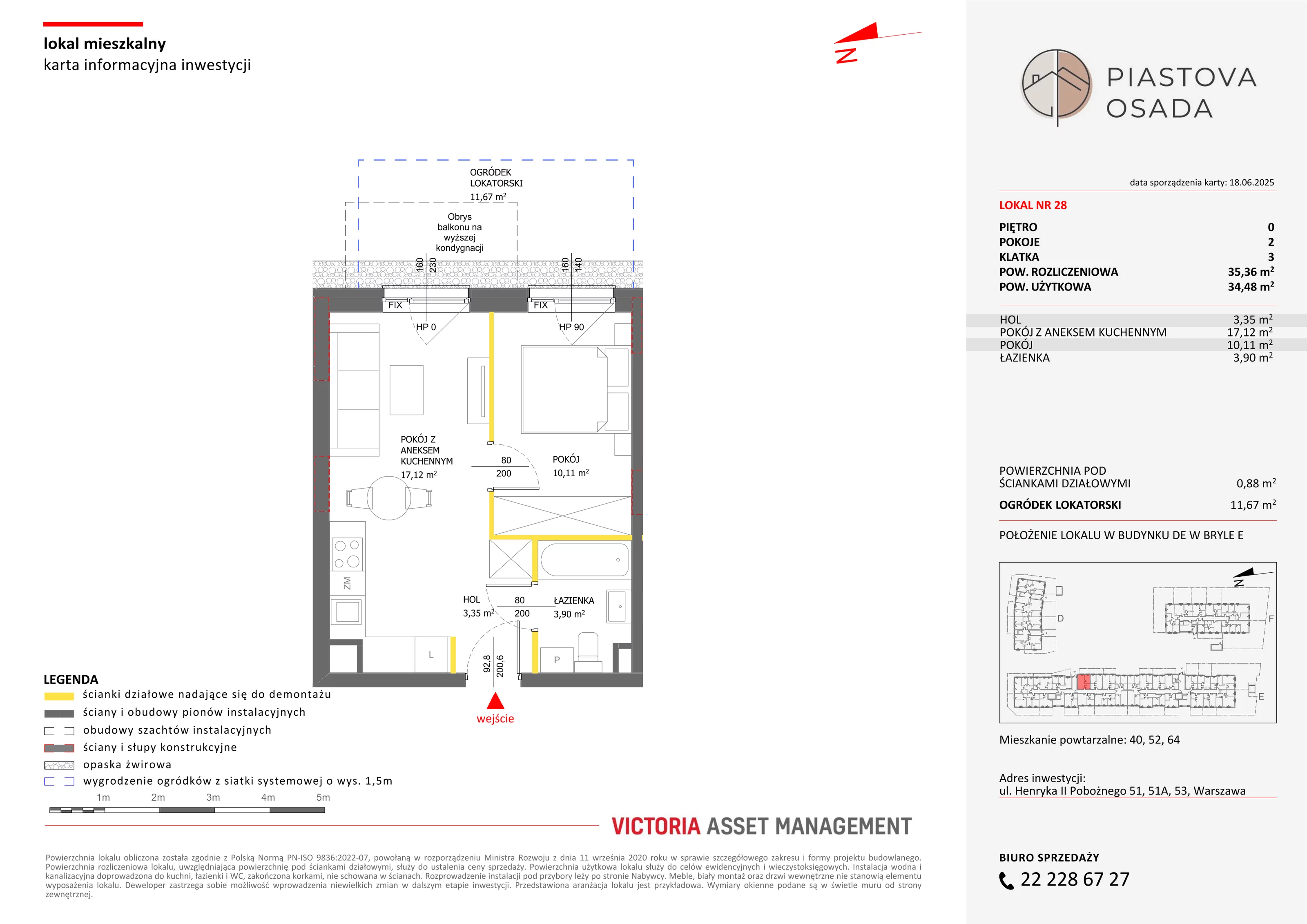 2 pokoje, mieszkanie 35,36 m², parter, oferta nr E-28, Piastova Osada, Warszawa, Ursus, Gołąbki, ul. Henryka II Pobożnego
