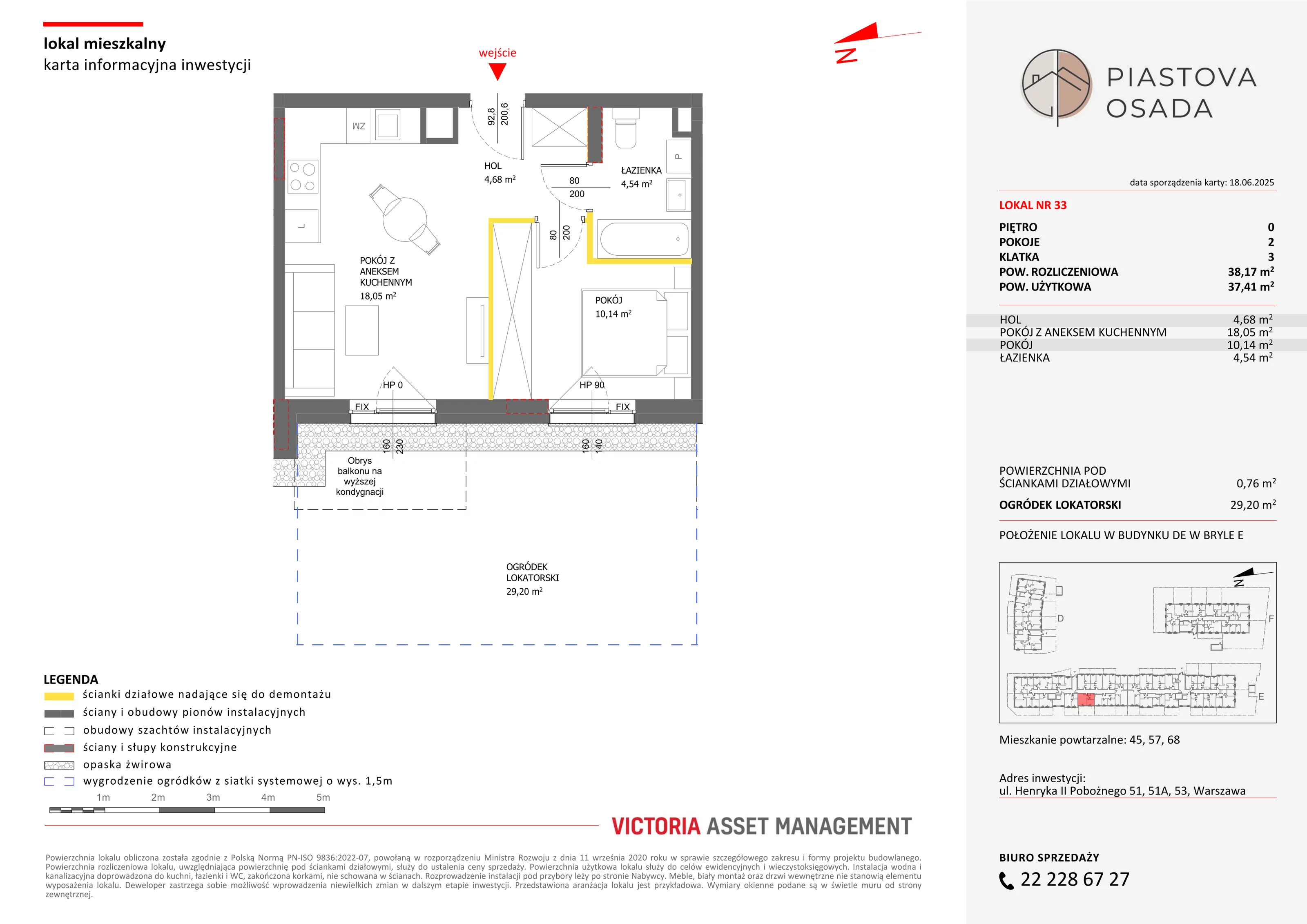2 pokoje, mieszkanie 38,17 m², parter, oferta nr E-33, Piastova Osada, Warszawa, Ursus, Gołąbki, ul. Henryka II Pobożnego