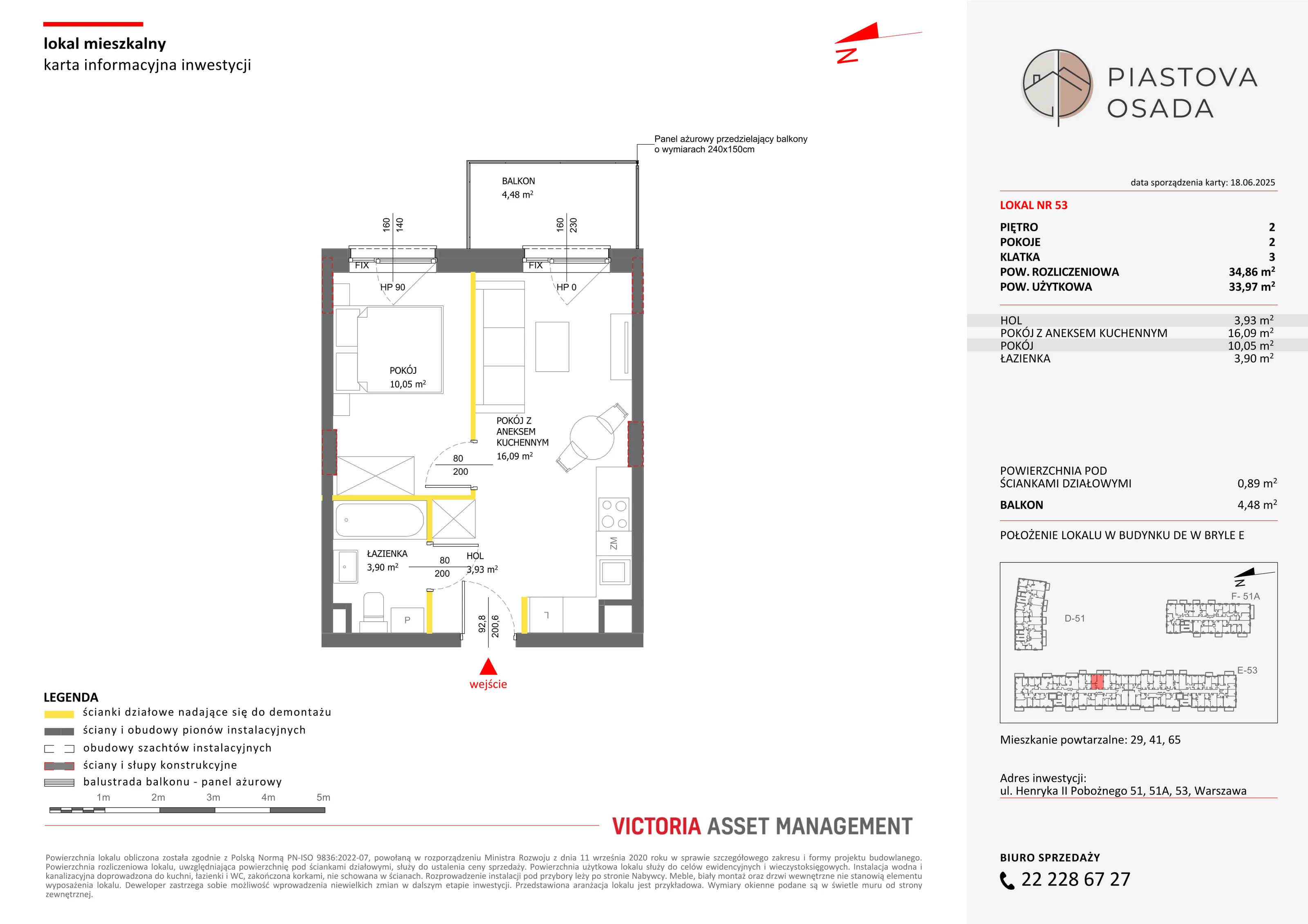 2 pokoje, mieszkanie 34,86 m², piętro 2, oferta nr E-53, Piastova Osada, Warszawa, Ursus, Gołąbki, ul. Henryka II Pobożnego
