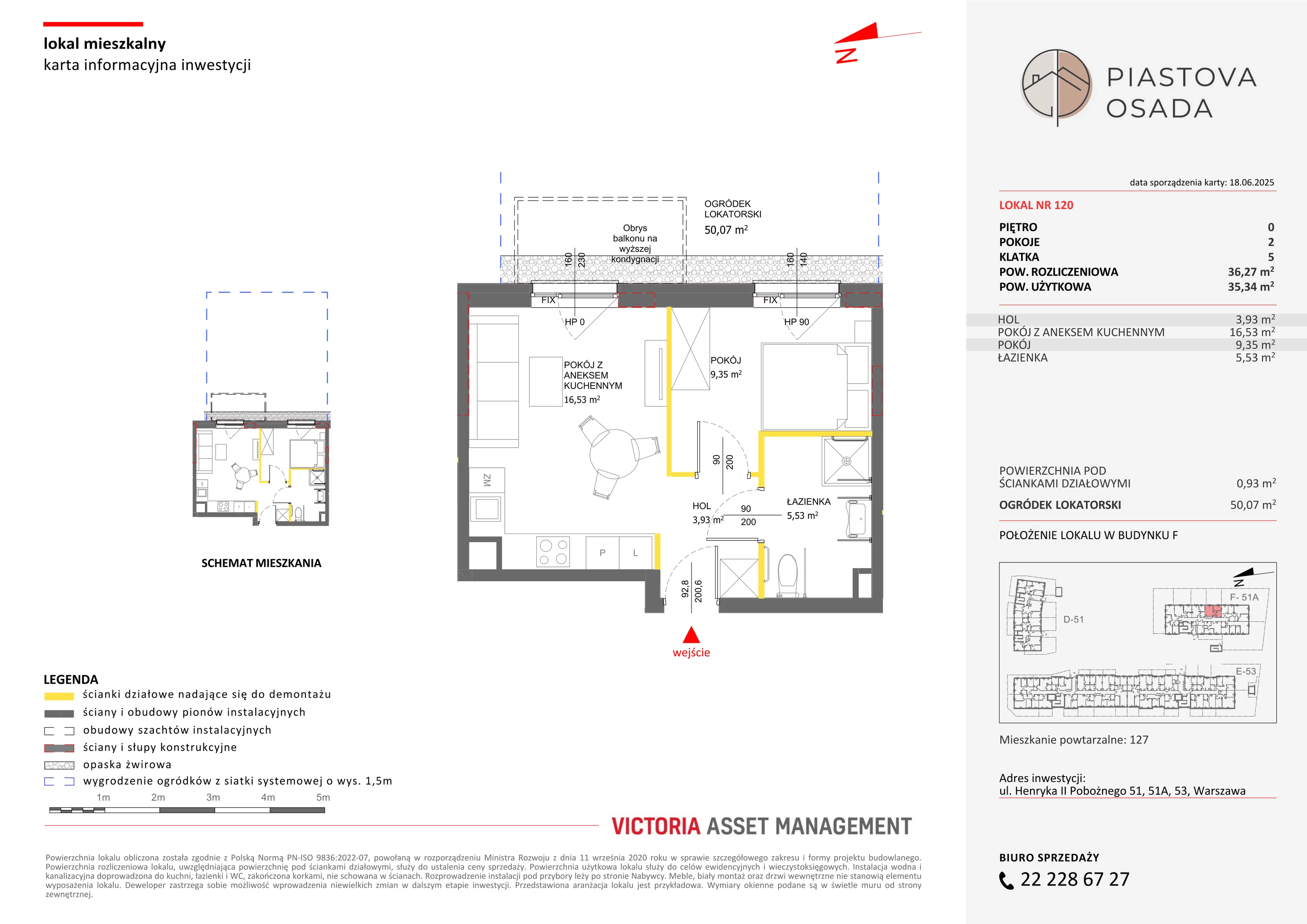 2 pokoje, mieszkanie 36,27 m², parter, oferta nr F-120, Piastova Osada, Warszawa, Ursus, Gołąbki, ul. Henryka II Pobożnego
