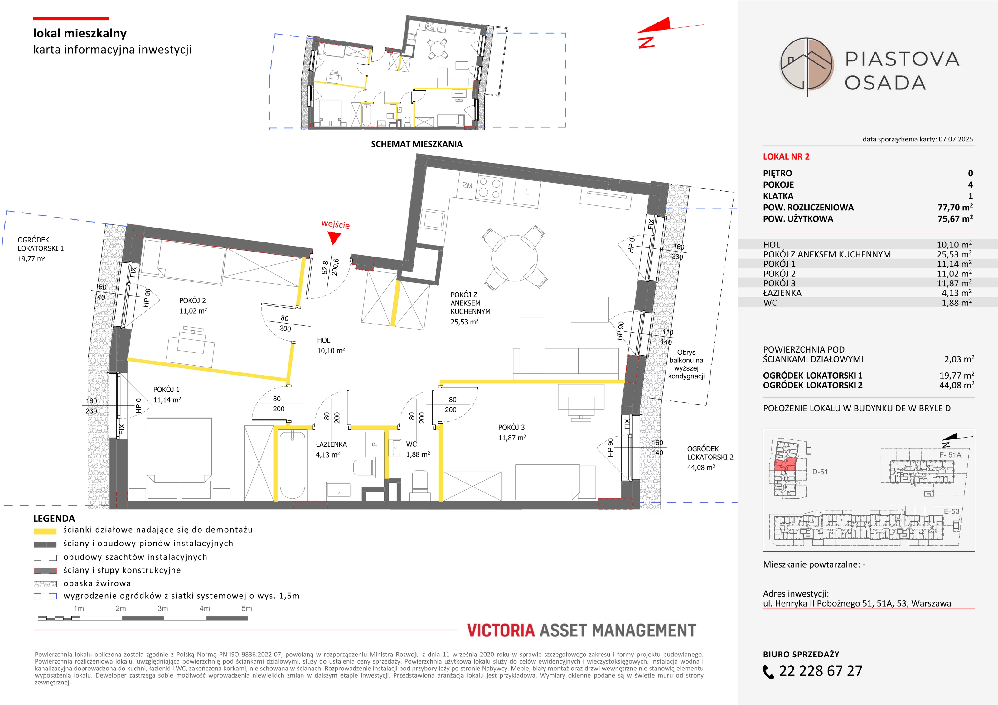 4 pokoje, mieszkanie 77,70 m², parter, oferta nr D-2, Piastova Osada, Warszawa, Ursus, Gołąbki, ul. Henryka II Pobożnego