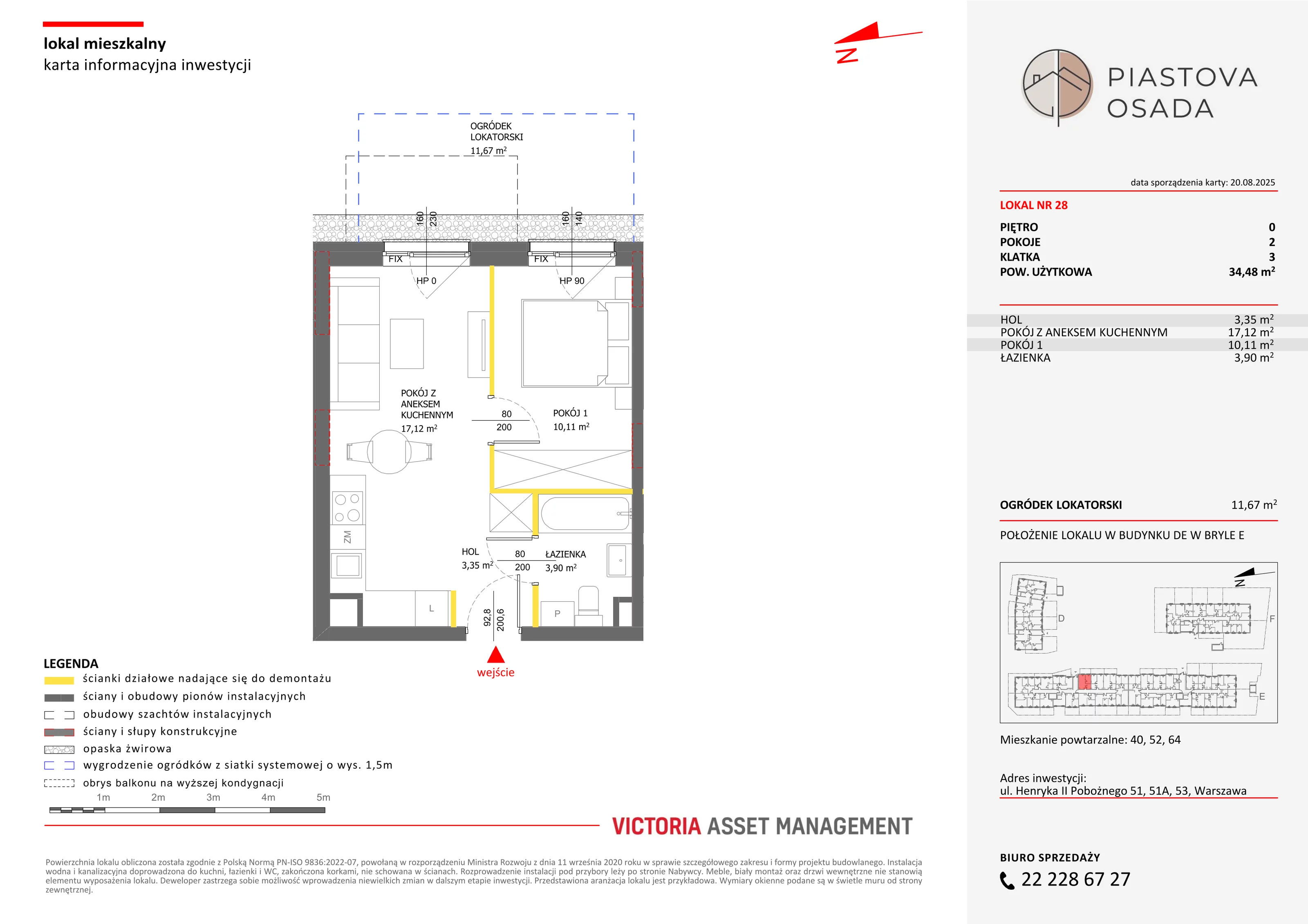 2 pokoje, mieszkanie 35,36 m², parter, oferta nr E-28, Piastova Osada, Warszawa, Ursus, Gołąbki, ul. Henryka II Pobożnego