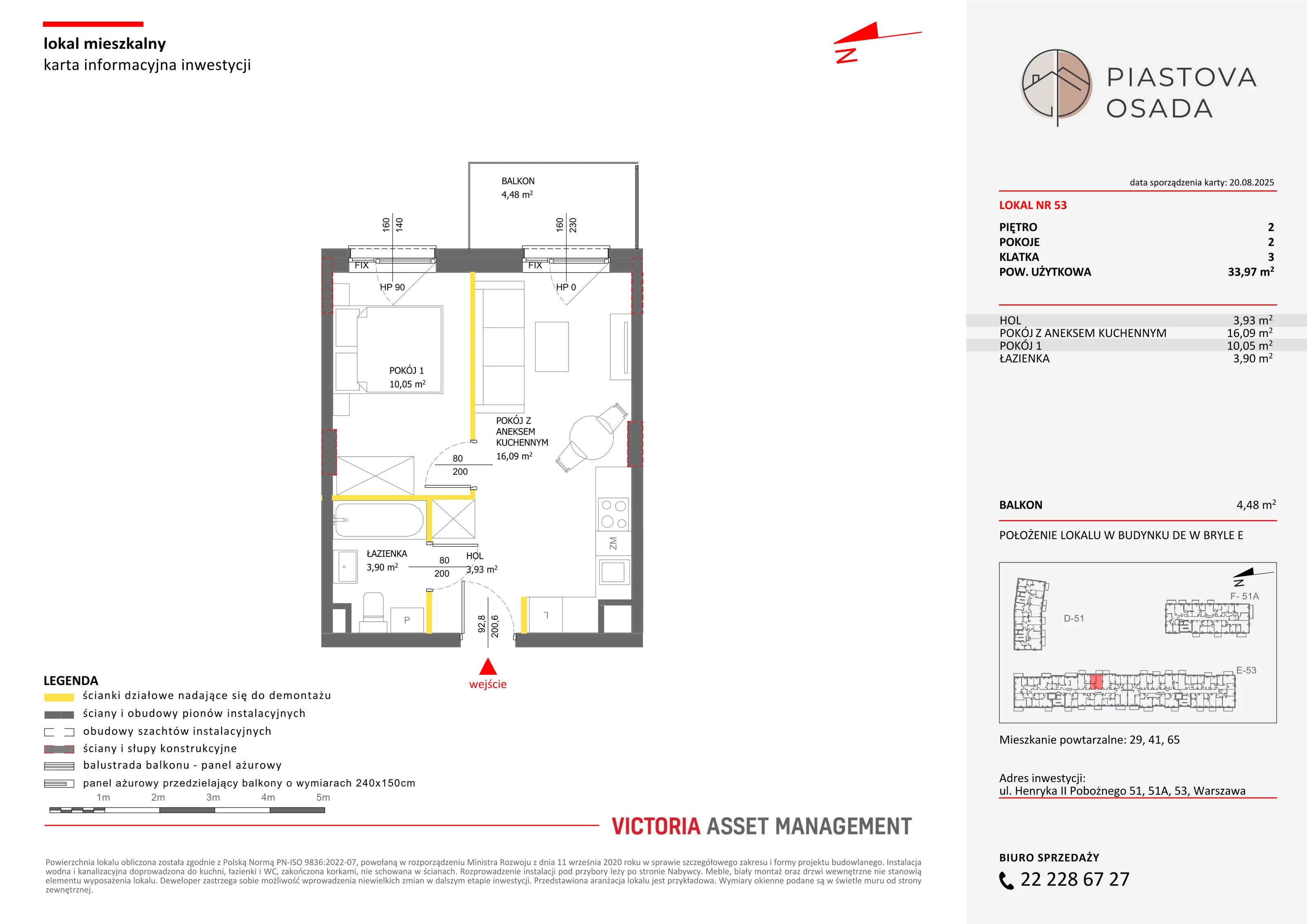 2 pokoje, mieszkanie 34,86 m², piętro 2, oferta nr E-53, Piastova Osada, Warszawa, Ursus, Gołąbki, ul. Henryka II Pobożnego