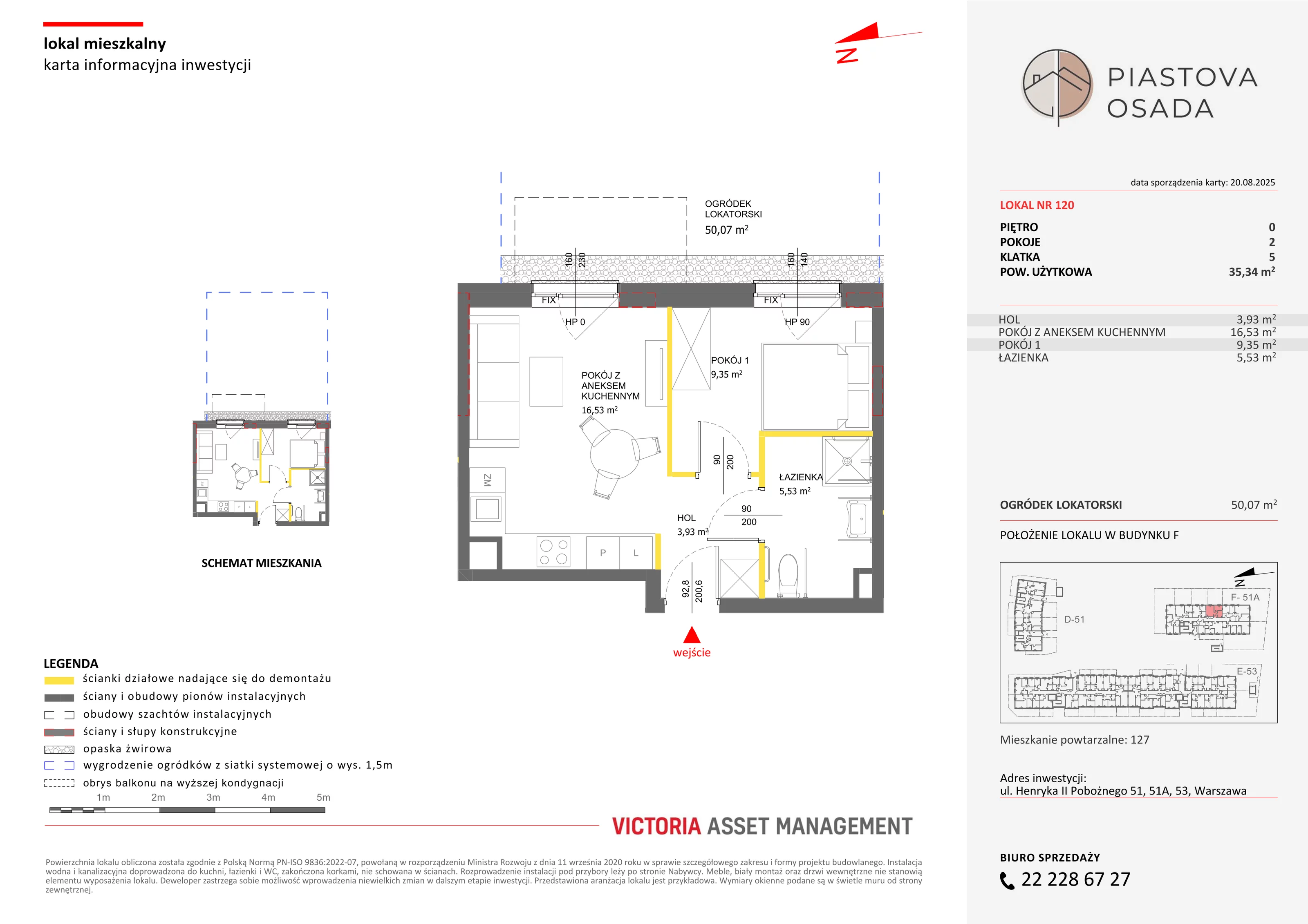 2 pokoje, mieszkanie 36,27 m², parter, oferta nr F-120, Piastova Osada, Warszawa, Ursus, Gołąbki, ul. Henryka II Pobożnego