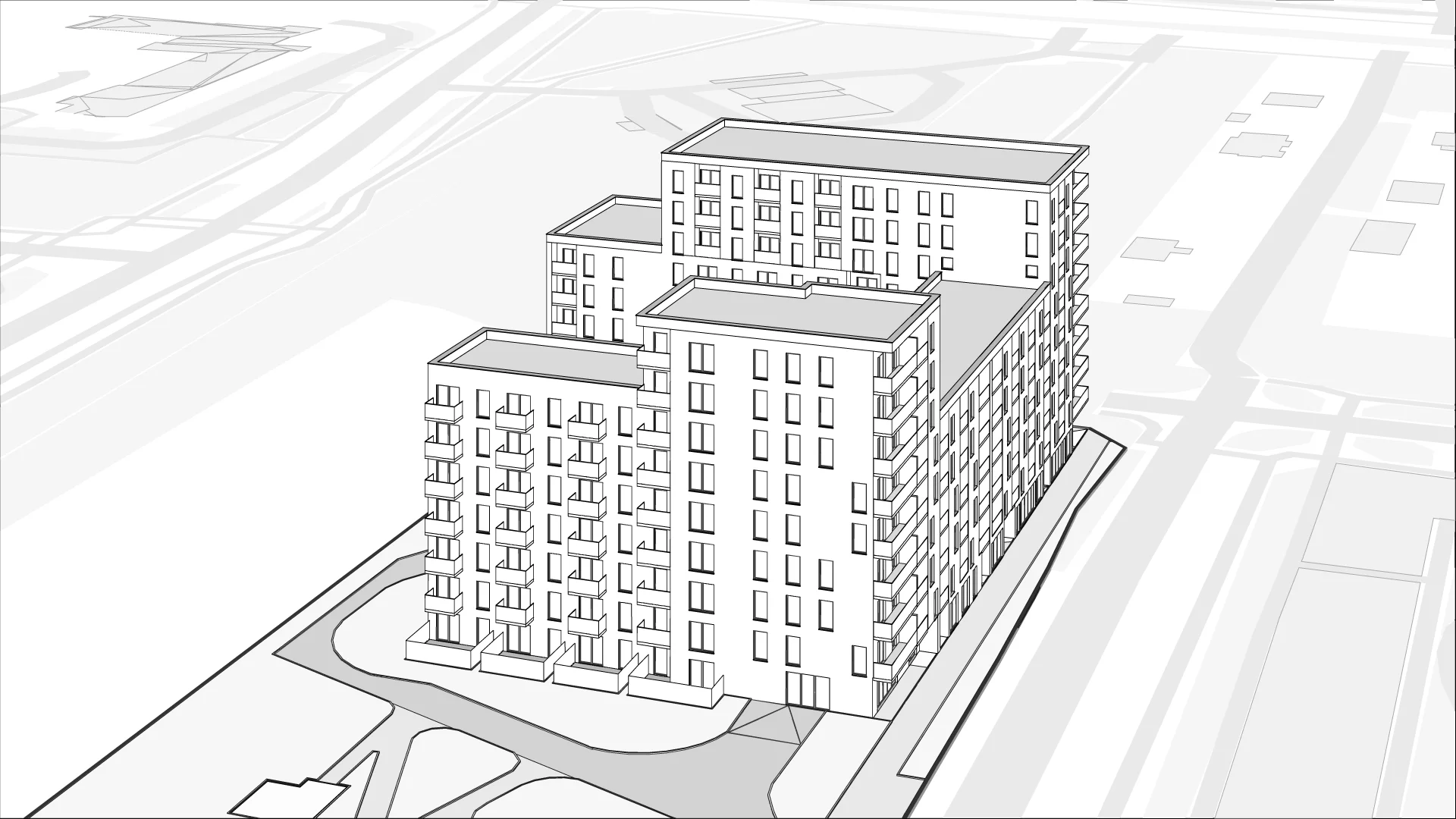 Wirtualna makieta 3D mieszkania 44.17 m², B2/44