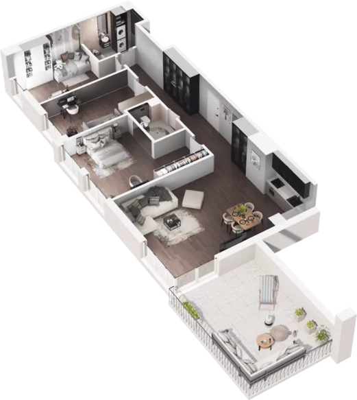 4 pokoje, mieszkanie 115,95 m², piętro 4, oferta nr C1-53, Slow City, Kraków, Prądnik Biały, ul. Piaszczysta