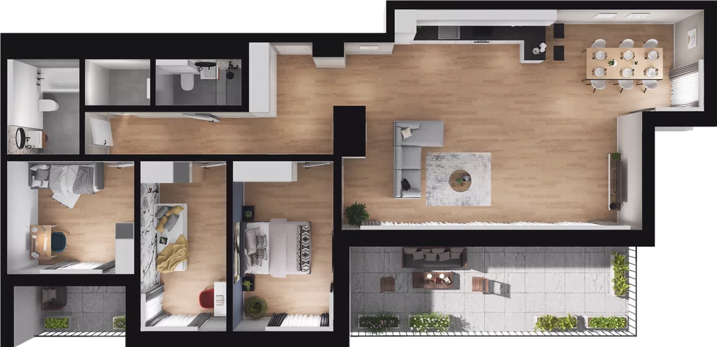 4 pokoje, mieszkanie 111,06 m², piętro 6, oferta nr A2-62, Forma Otwarta, Kraków, Bronowice, Bronowice Wielkie, ul. Sosnowiecka