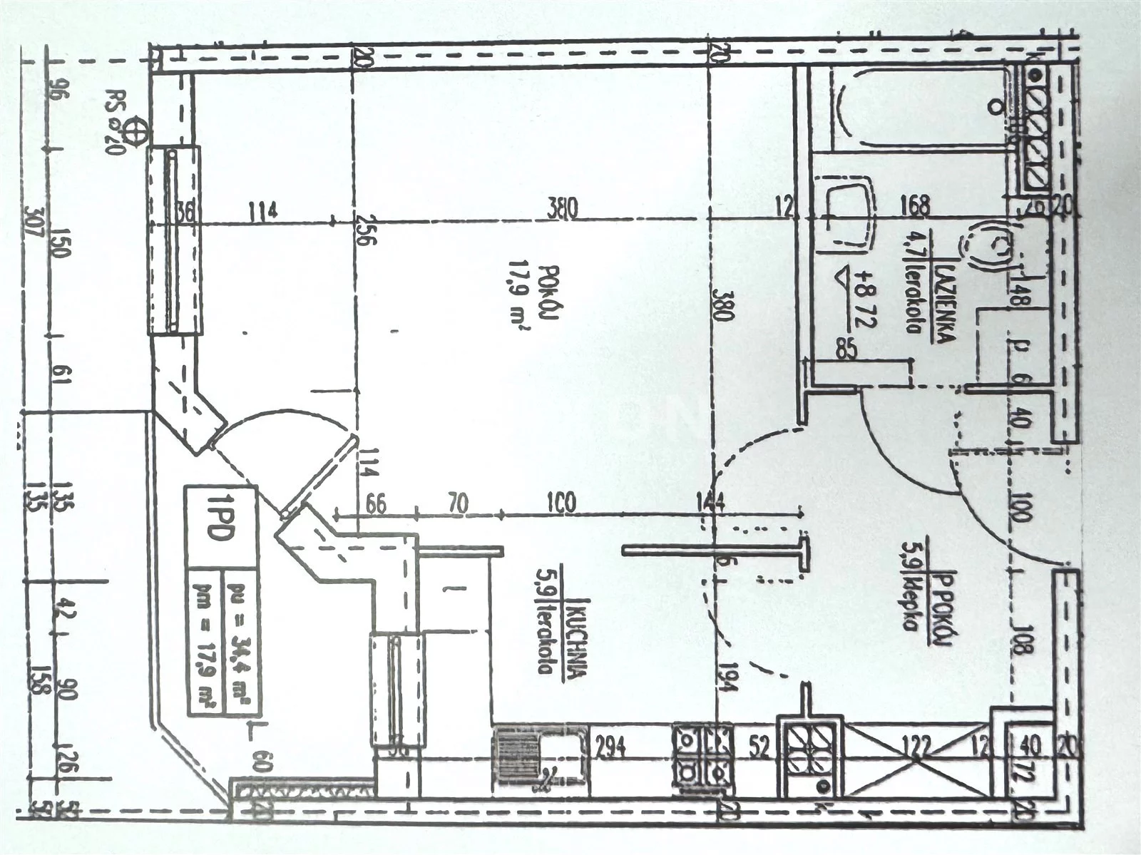 Mieszkanie na sprzedaż, 34,50 m², 1 pokój, 2 piętro, oferta nr 61737/MS/MAX