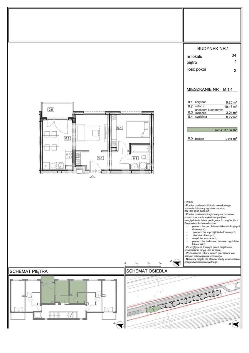 Mieszkanie na sprzedaż, 37,37 m², 2 pokoje, 1 piętro, oferta nr 61579/MS/MAX