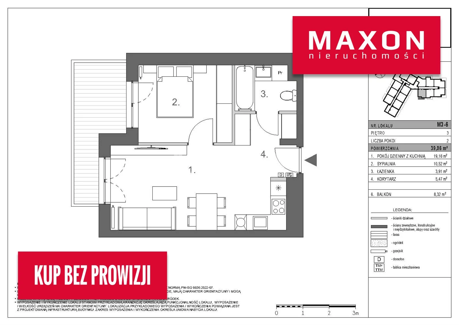 Mieszkanie dwupokojowe 39,06 m², Warszawa, Targówek, Lewinowska, Sprzedaż