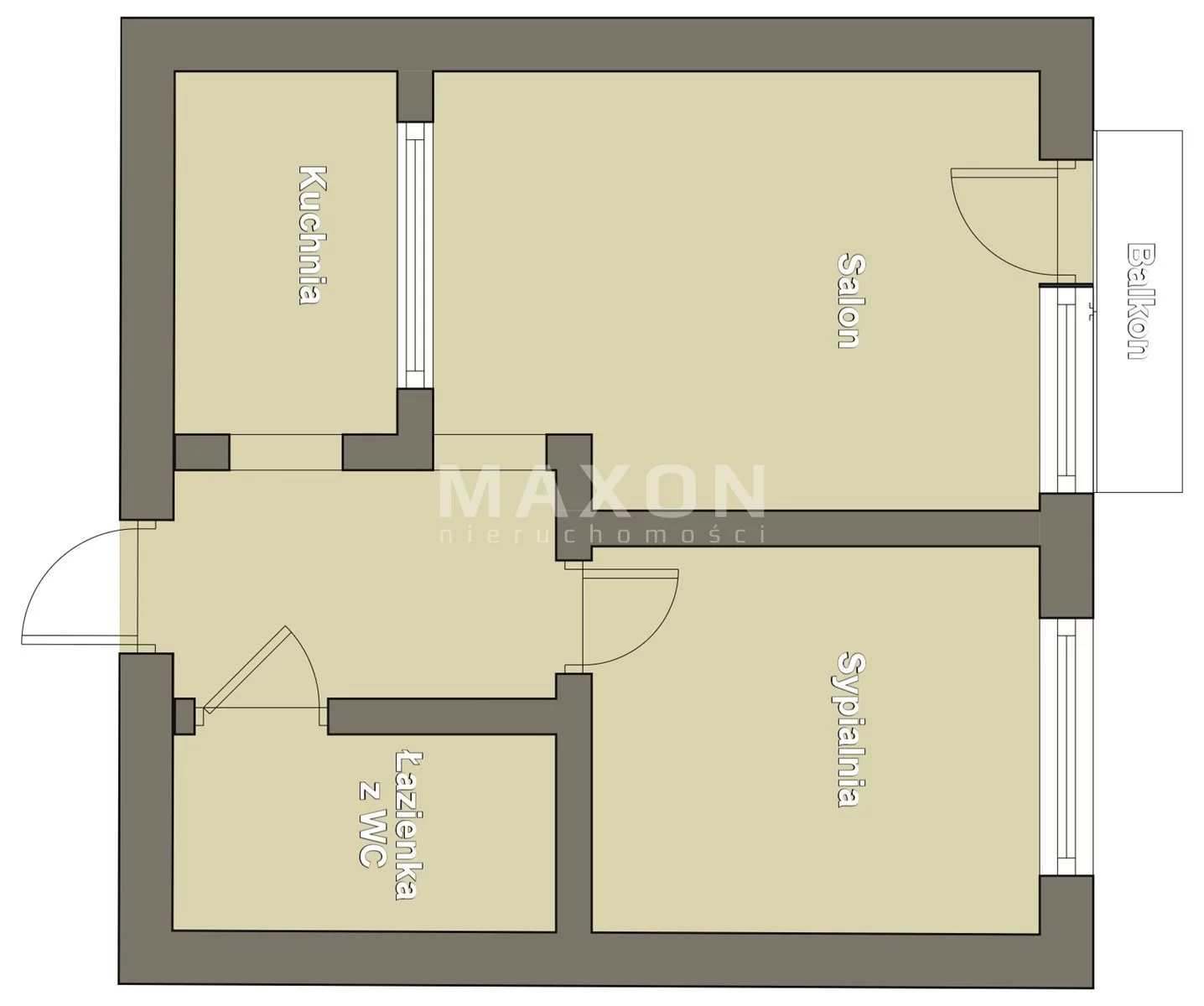 Apartament na sprzedaż, 37,50 m², 2 pokoje, piętro 2, oferta nr 60203/MS/MAX