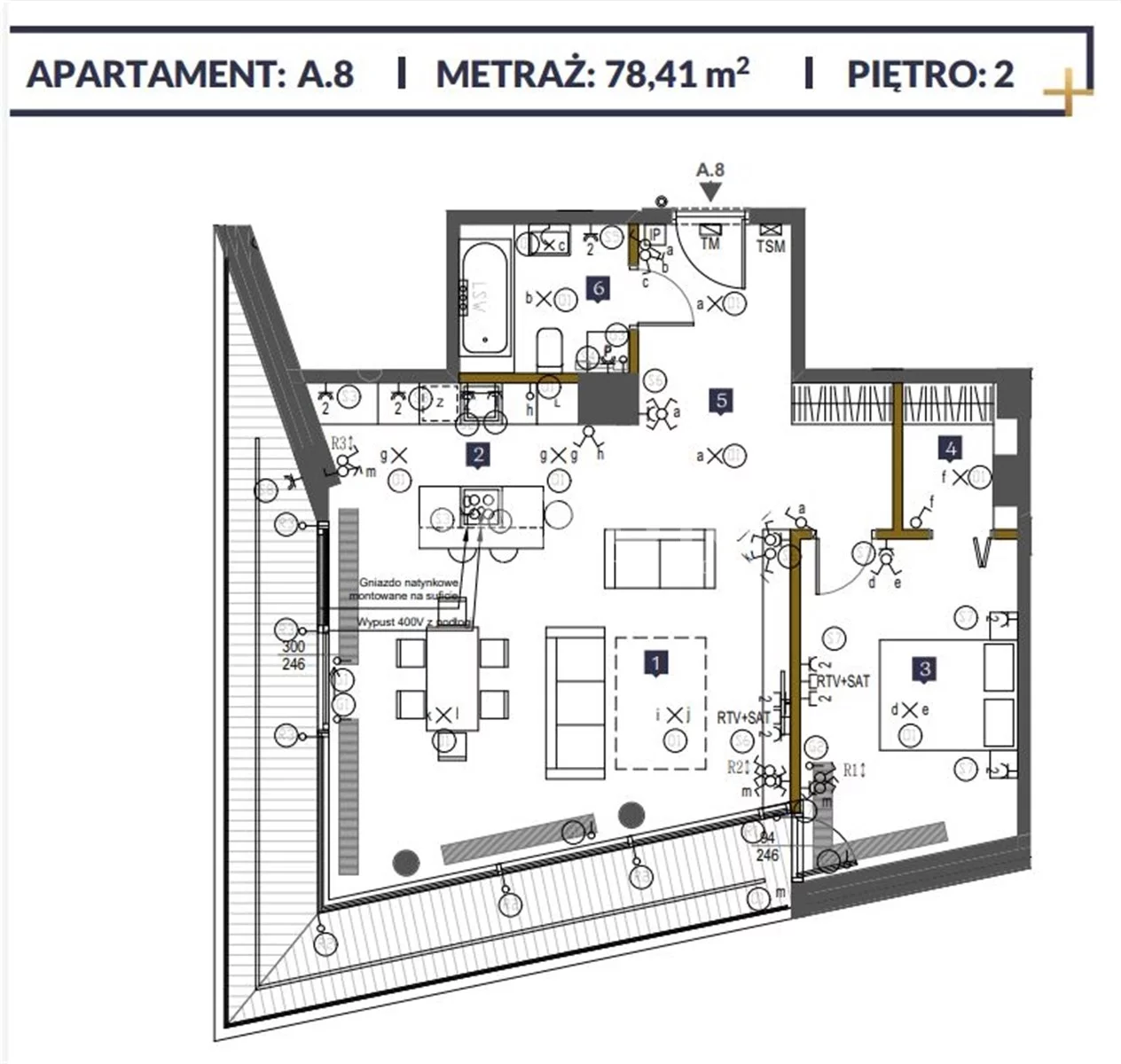 Apartament na sprzedaż, 78,41 m², 2 pokoje, piętro 2, oferta nr 58800/MS/MAX