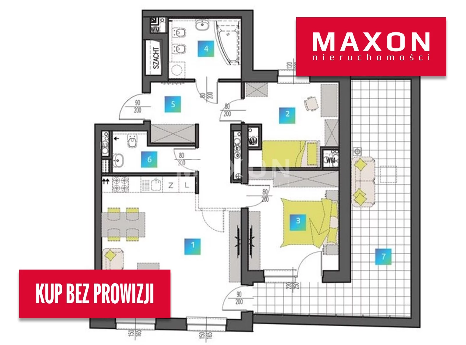 3 pokoje, apartament 67,04 m², piętro 5, oferta nr , 61721/MS/MAX, Łódź, Gdańska