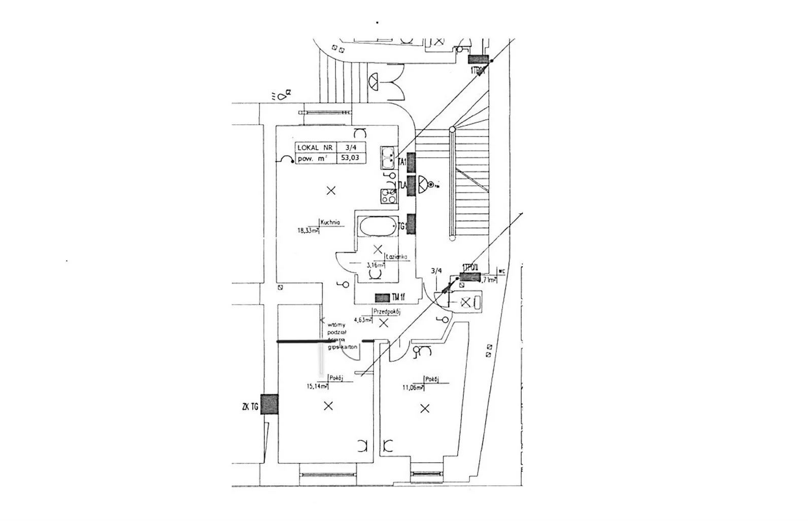 Mieszkanie na sprzedaż, 53,03 m², 3 pokoje, parter, oferta nr 62058/MS/MAX