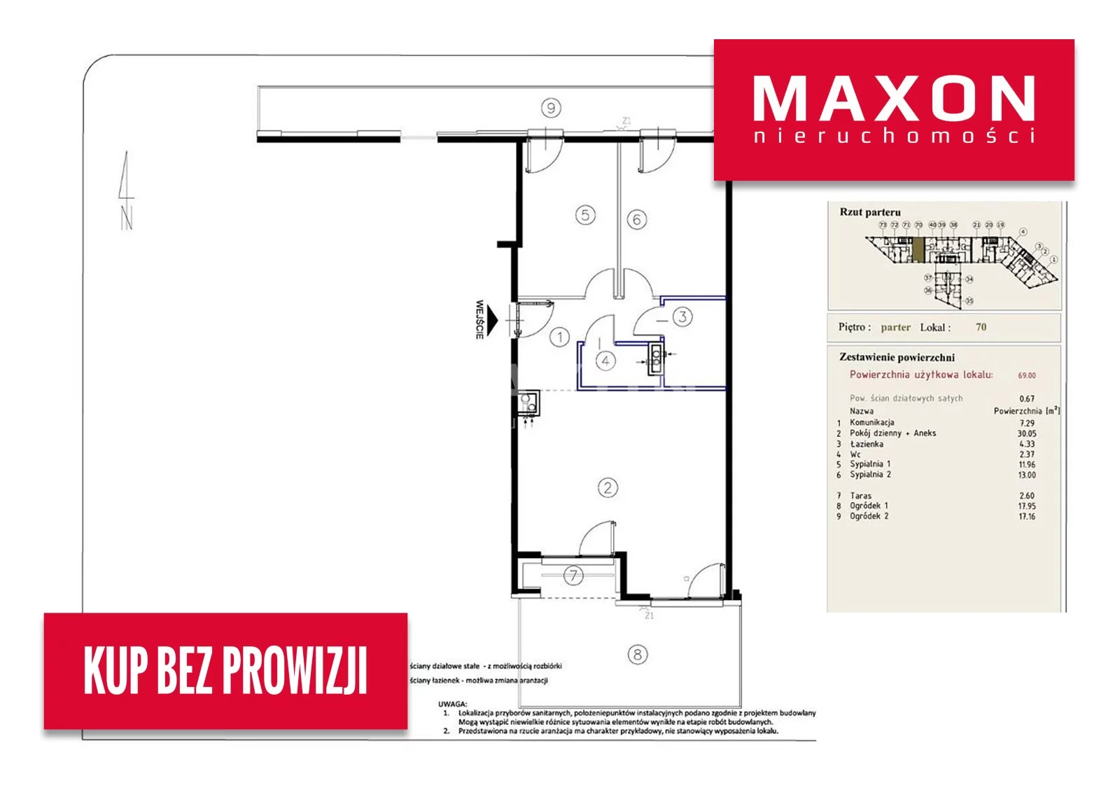 Mieszkanie trzypokojowe 69,00 m², Marki, Piłsudskiego, Sprzedaż