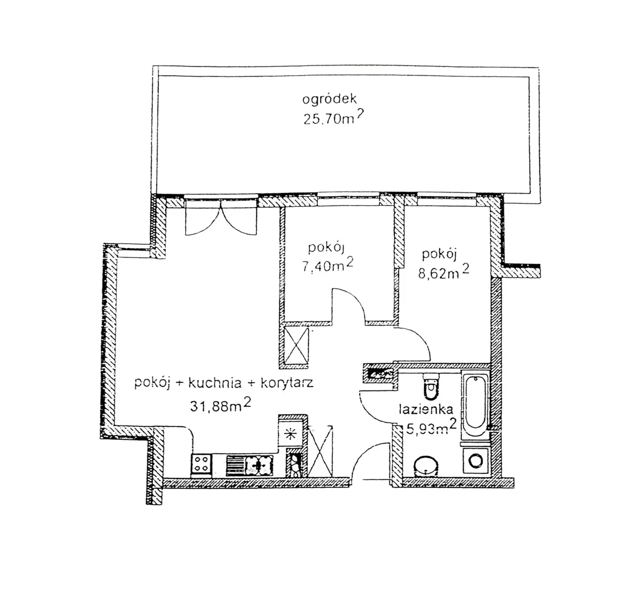 Mieszkanie na sprzedaż, 53,83 m², 3 pokoje, parter, oferta nr 62063/MS/MAX