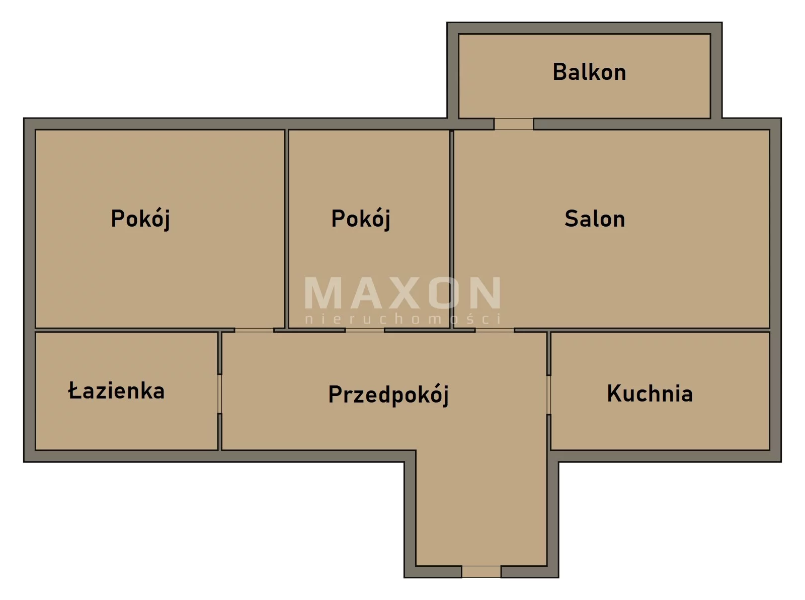 Mieszkanie na sprzedaż, 55,00 m², 3 pokoje, 10 piętro, oferta nr 61907/MS/MAX