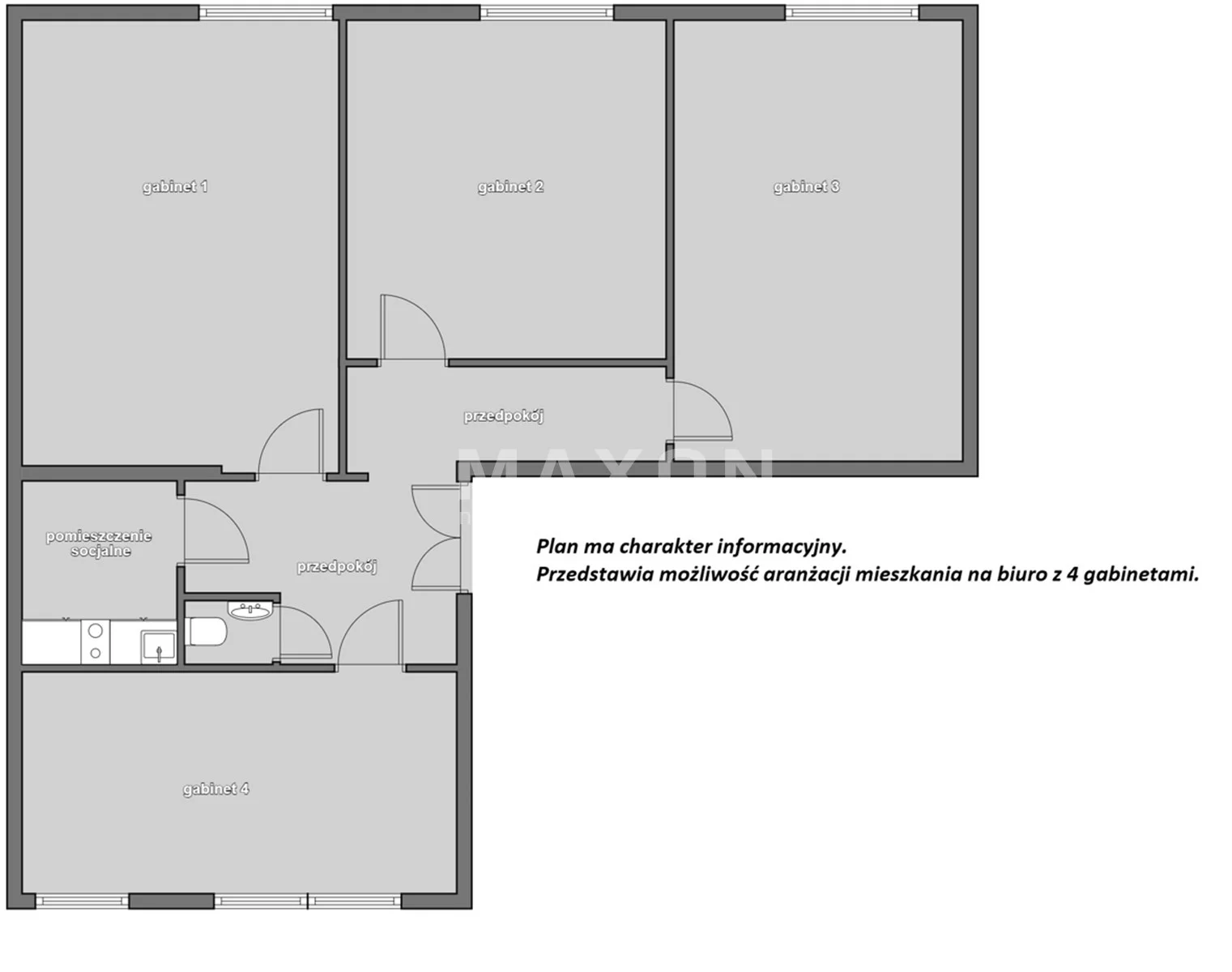 Mieszkanie do wynajęcia, 90,43 m², 4 pokoje, parter, oferta nr 26962/MW/MAX