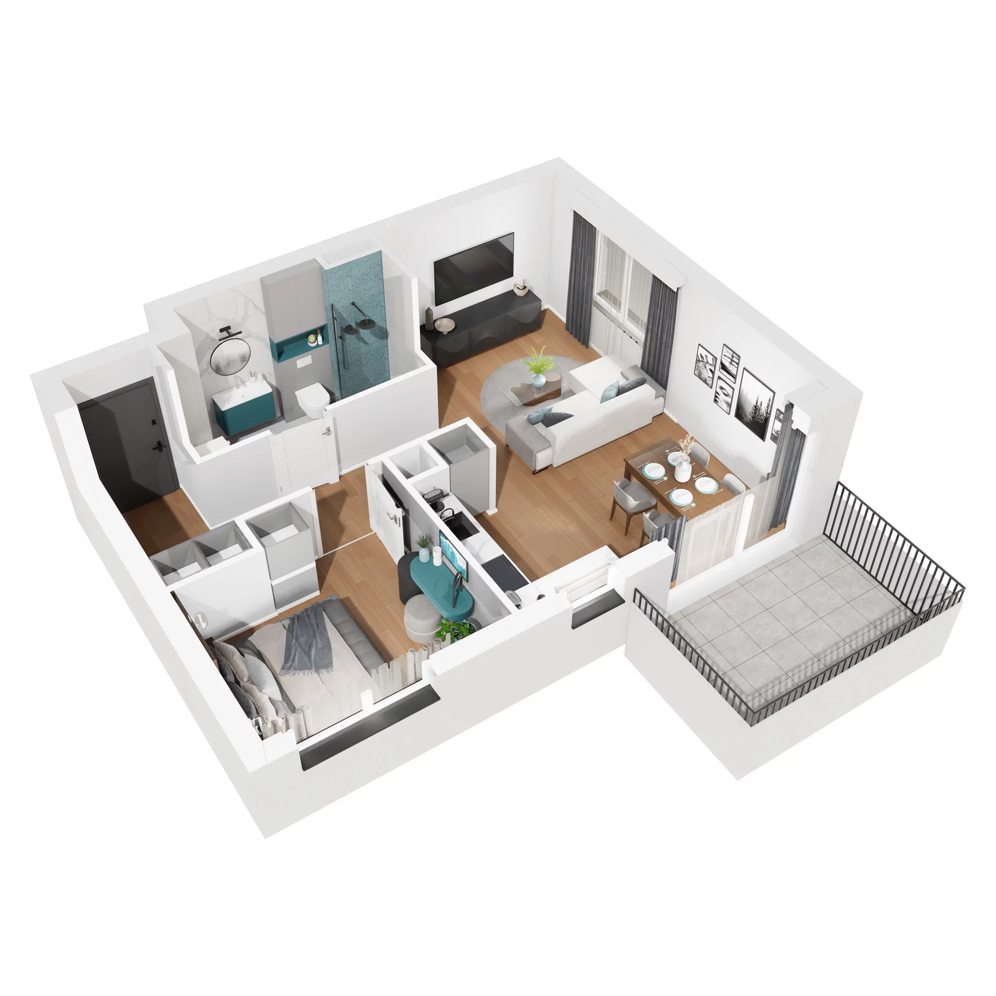 2 pokoje, mieszkanie 45,93 m², piętro 1, oferta nr A.M24, No to Naramowice, Poznań, Naramowice, Naramowice, ul. Maków Polnych