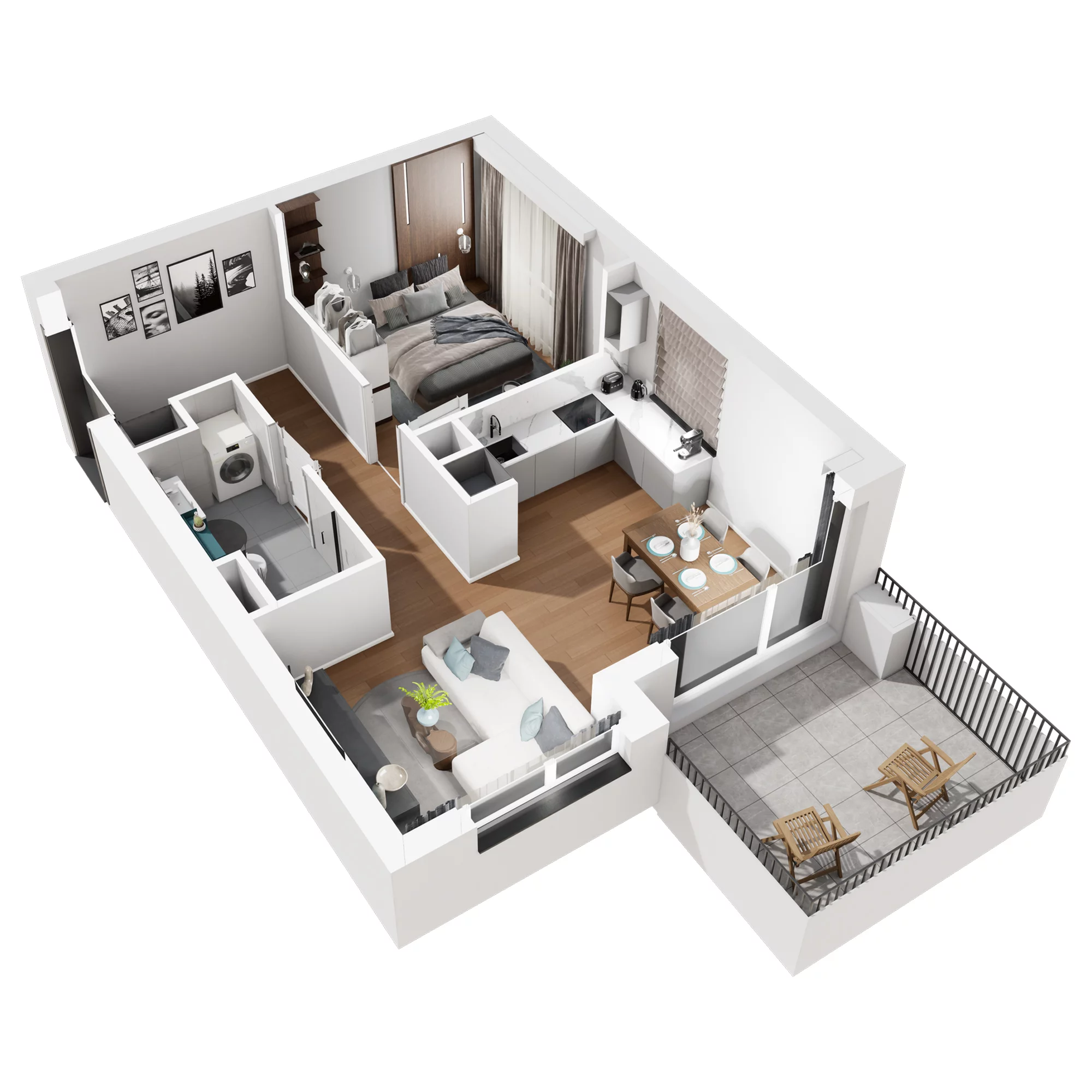 2 pokoje, mieszkanie 44,87 m², piętro 3, oferta nr A.M76, No to Naramowice, Poznań, Naramowice, Naramowice, ul. Maków Polnych
