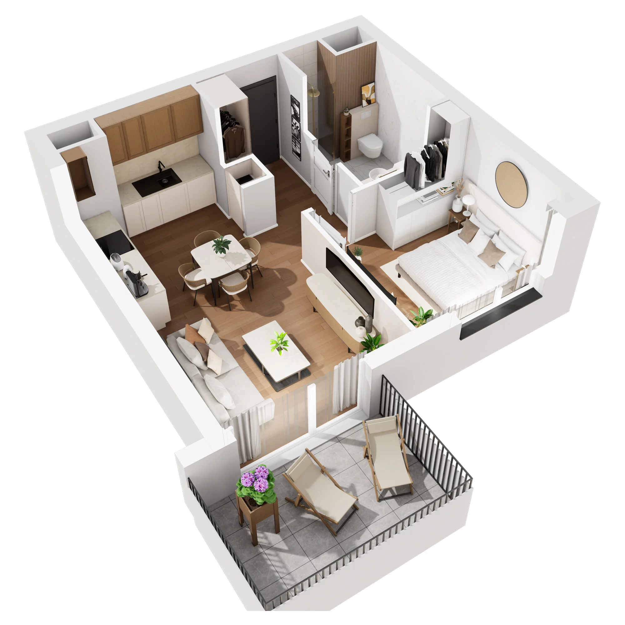 2 pokoje, mieszkanie 40,18 m², piętro 1, oferta nr B.M28, No to Naramowice, Poznań, Naramowice, Naramowice, ul. Maków Polnych