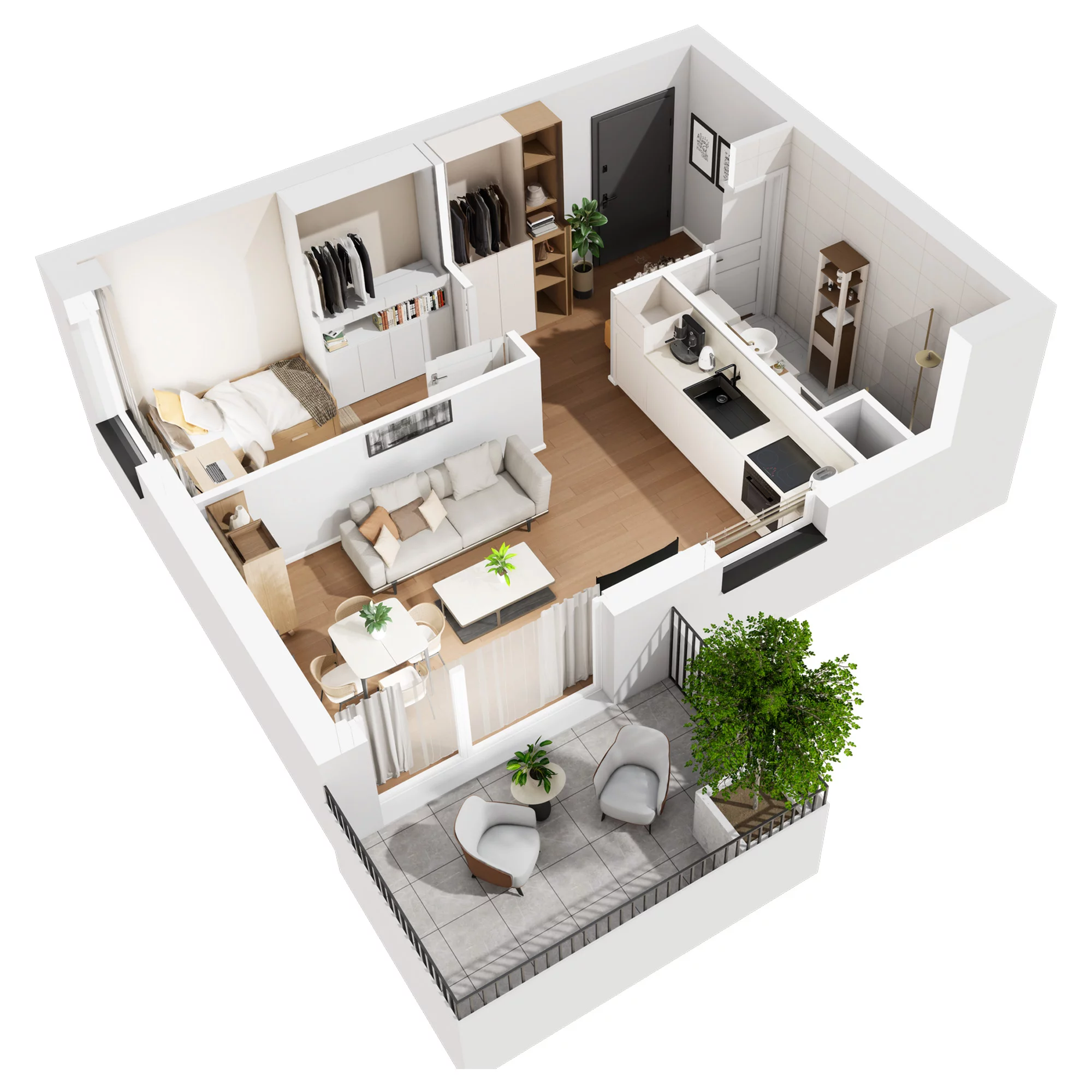 2 pokoje, mieszkanie 35,88 m², piętro 2, oferta nr B.M53, No to Naramowice, Poznań, Naramowice, Naramowice, ul. Maków Polnych
