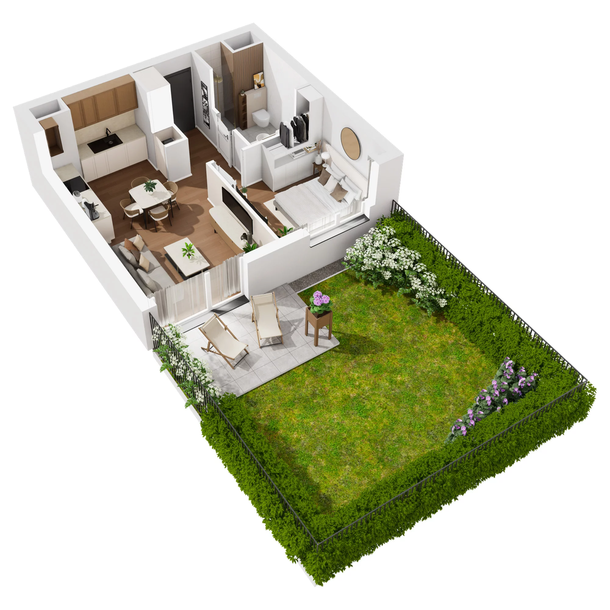 2 pokoje, mieszkanie 40,18 m², parter, oferta nr C.M09, No to Naramowice, Poznań, Naramowice, Naramowice, ul. Maków Polnych