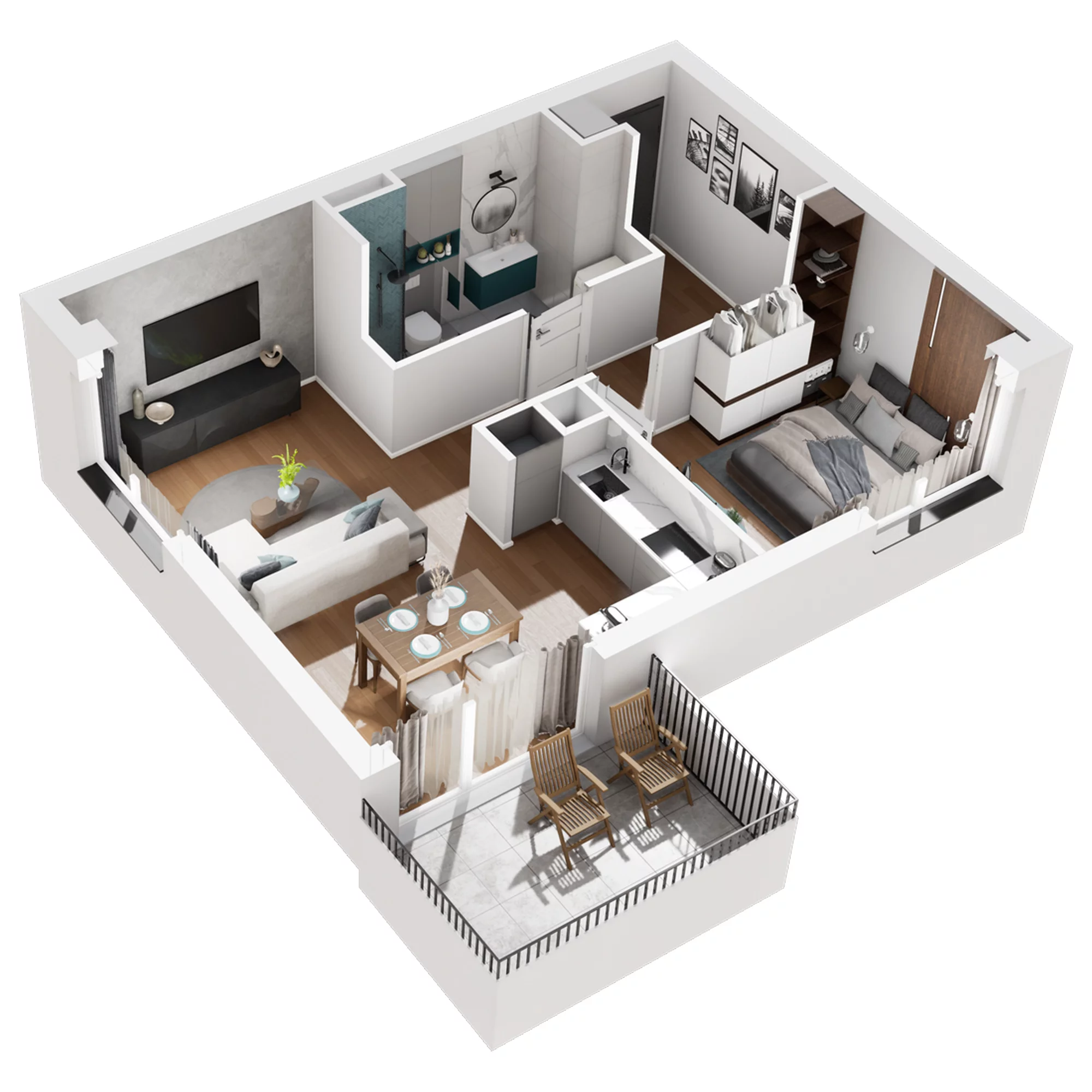 2 pokoje, mieszkanie 46,92 m², piętro 1, oferta nr C.M32, No to Naramowice, Poznań, Naramowice, Naramowice, ul. Maków Polnych