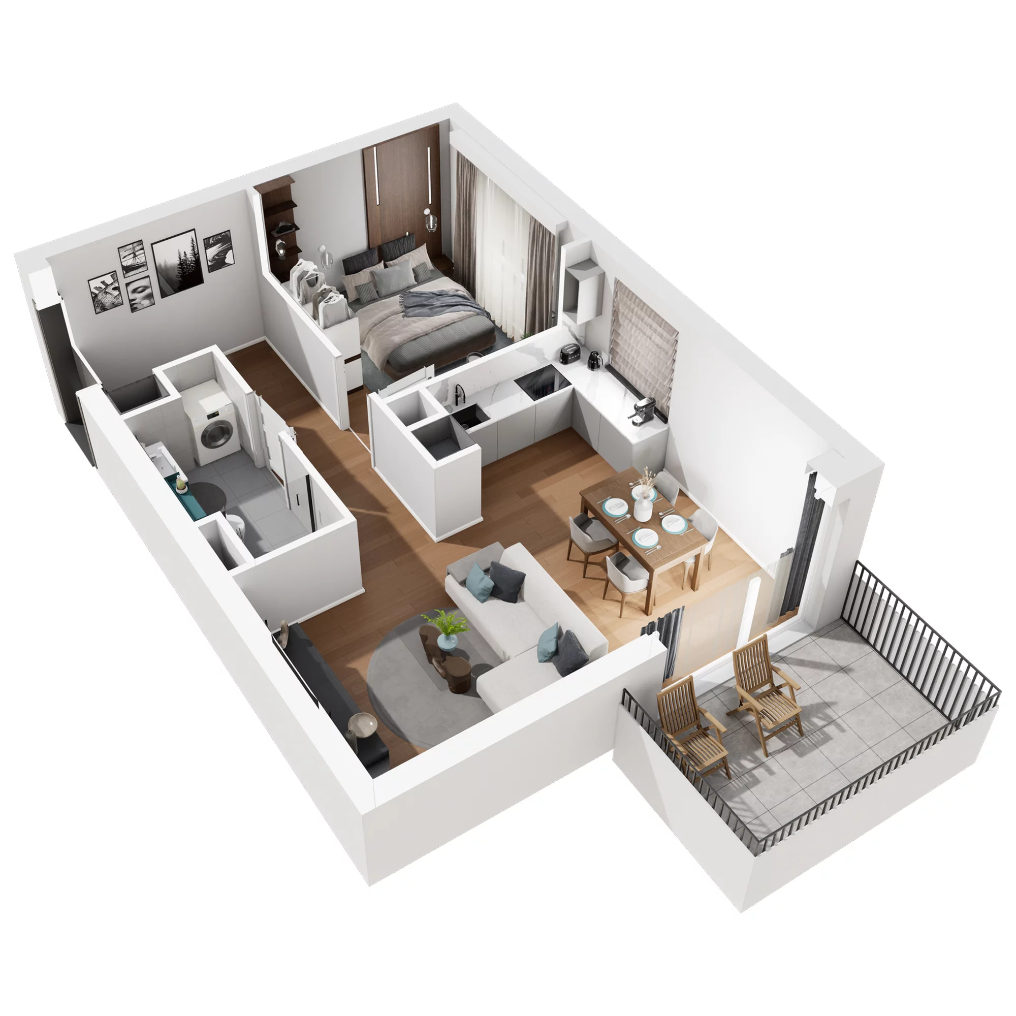 2 pokoje, mieszkanie 46,92 m², piętro 2, oferta nr C.M59, No to Naramowice, Poznań, Naramowice, Naramowice, ul. Maków Polnych
