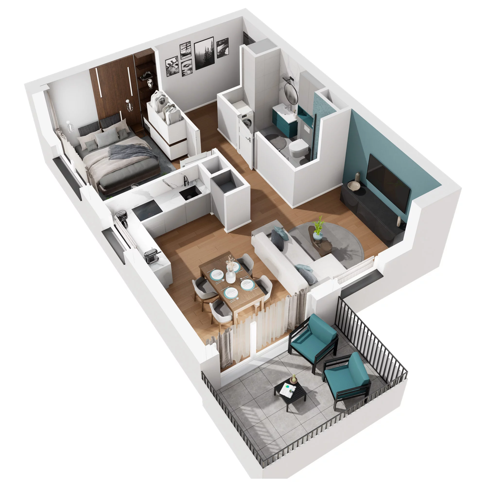 2 pokoje, mieszkanie 46,92 m², piętro 3, oferta nr C.M85, No to Naramowice, Poznań, Naramowice, Naramowice, ul. Maków Polnych