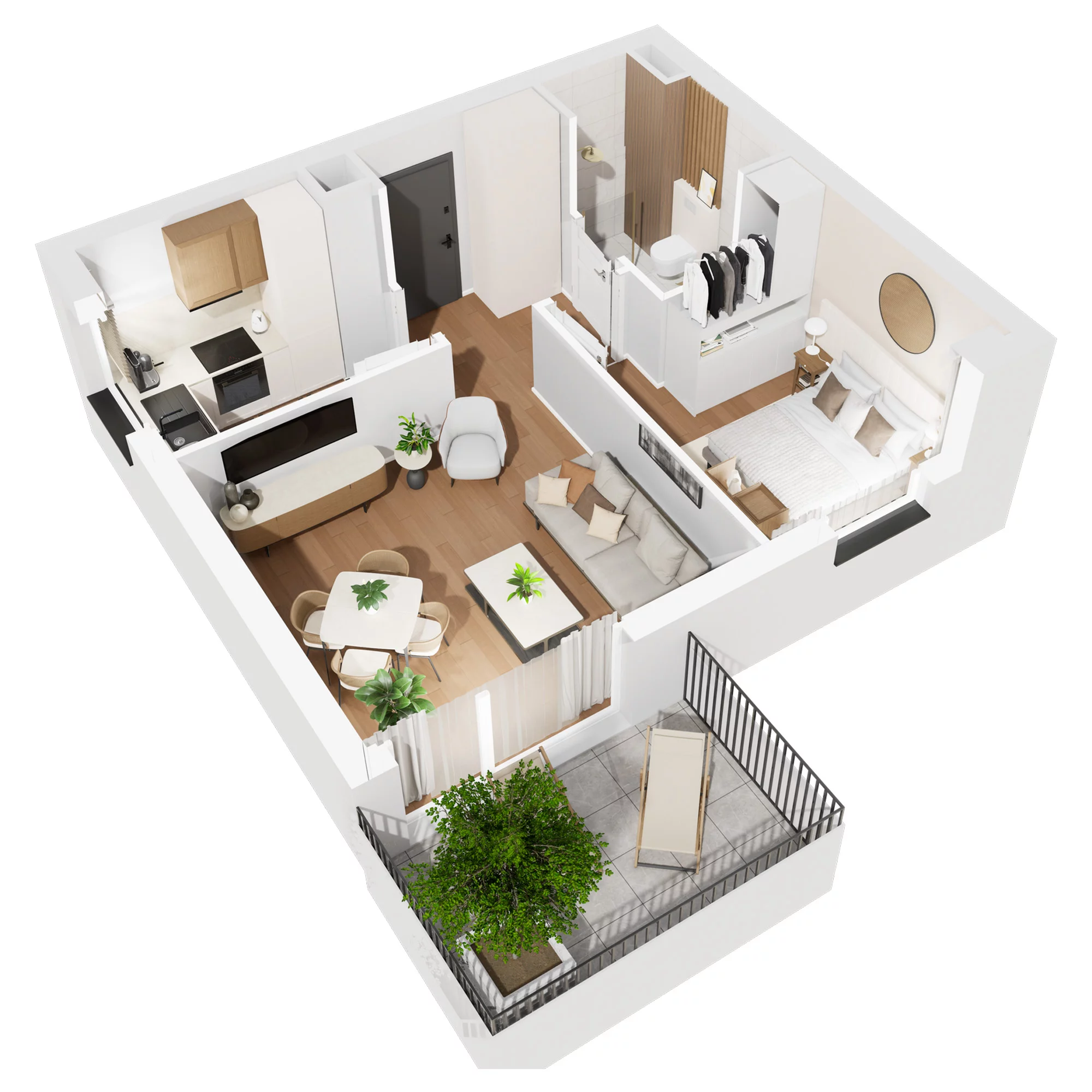 2 pokoje, mieszkanie 40,58 m², piętro 1, oferta nr D.M39, No to Naramowice, Poznań, Naramowice, Naramowice, ul. Maków Polnych