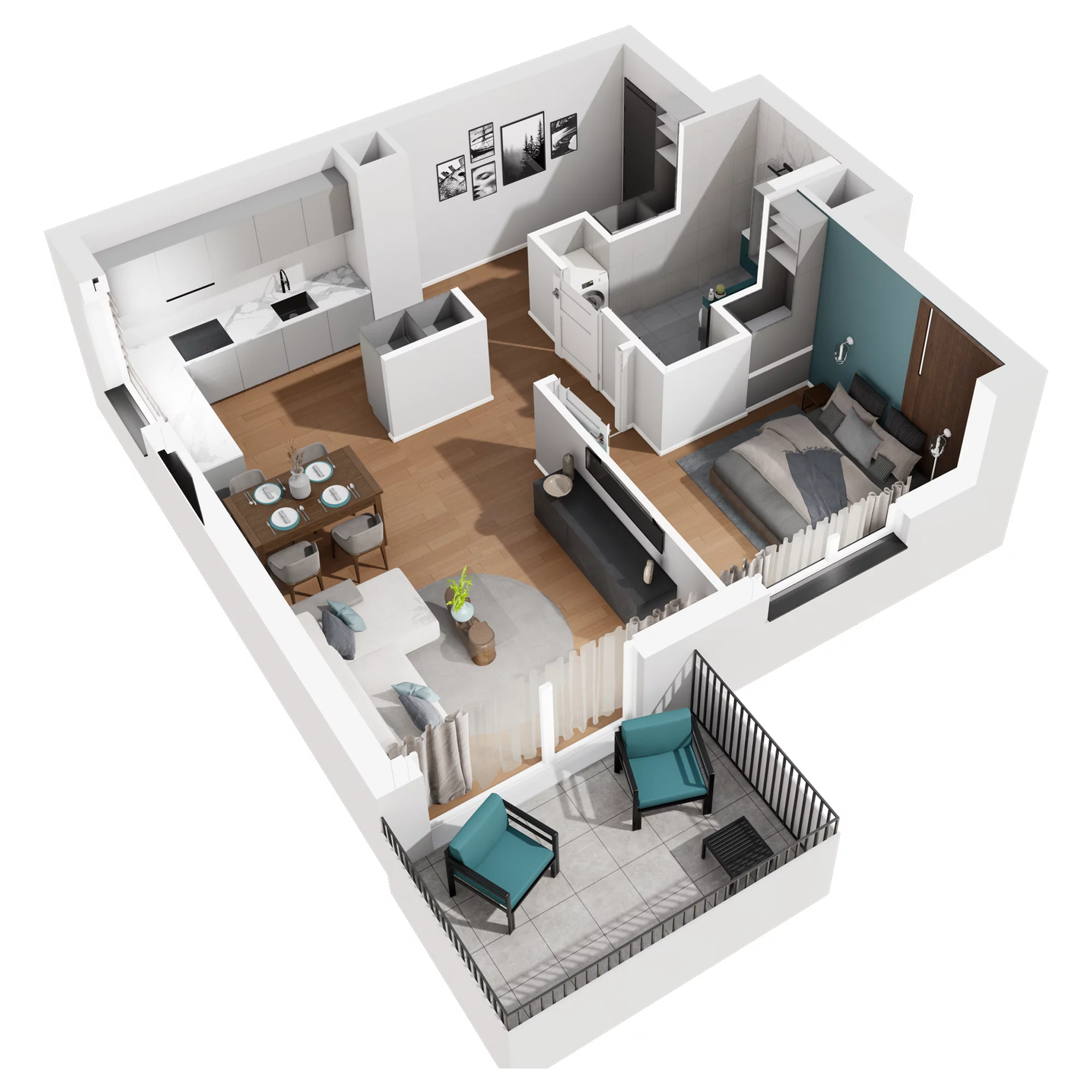 2 pokoje, mieszkanie 49,53 m², piętro 3, oferta nr D.M87, No to Naramowice, Poznań, Naramowice, Naramowice, ul. Maków Polnych