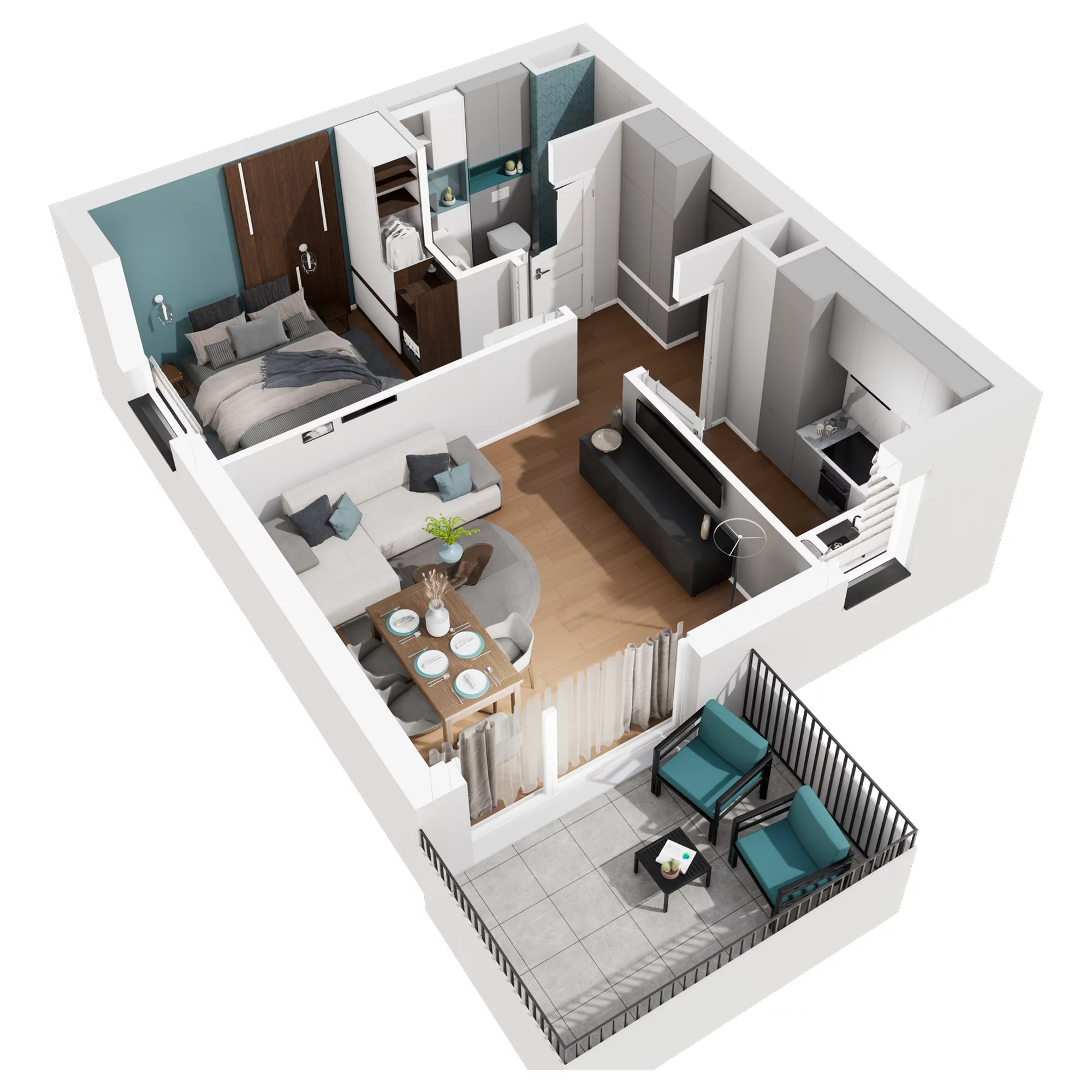 2 pokoje, mieszkanie 40,58 m², piętro 2, oferta nr E.M67, No to Naramowice, Poznań, Naramowice, Naramowice, ul. Maków Polnych