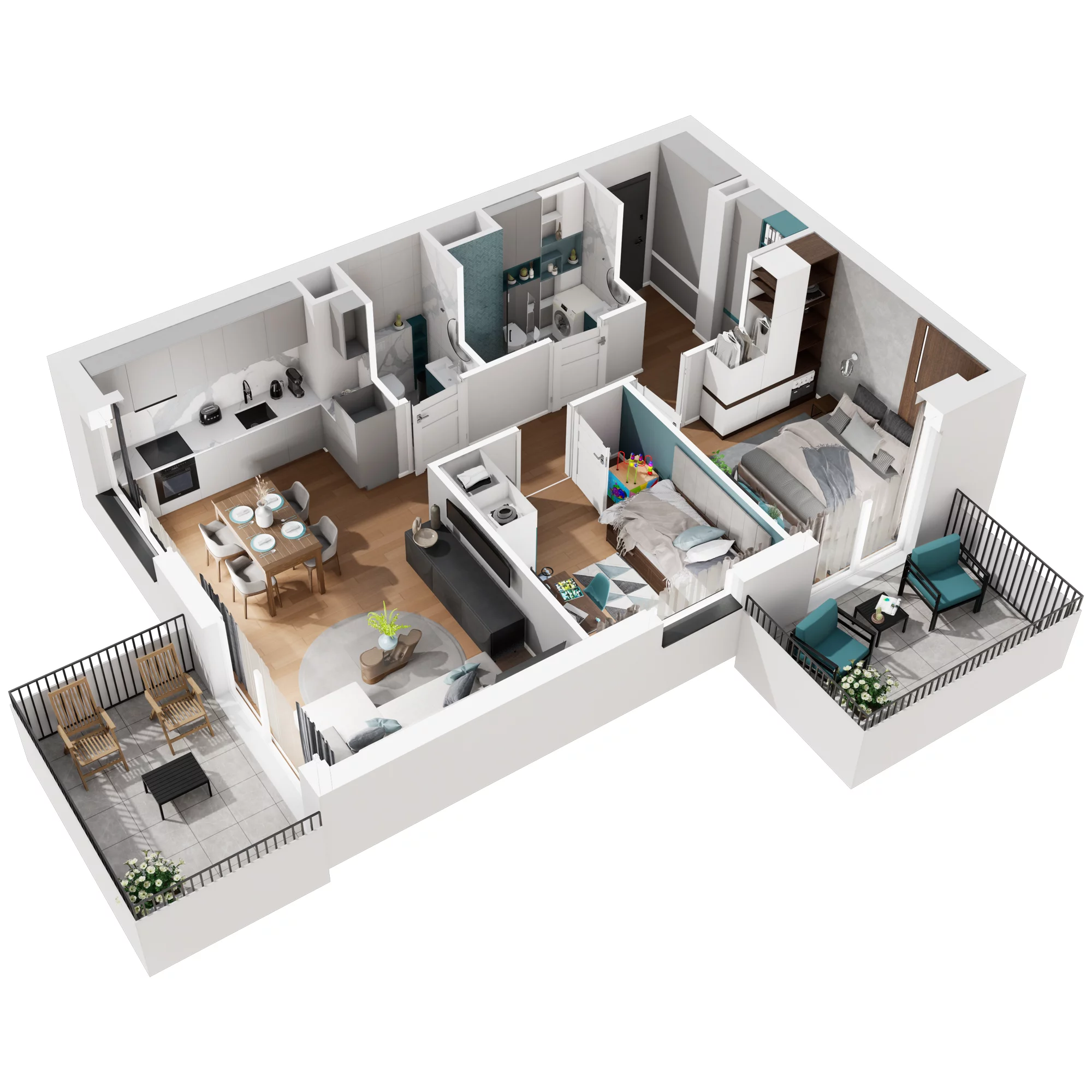 3 pokoje, mieszkanie 57,07 m², piętro 1, oferta nr E.M42, No to Naramowice, Poznań, Naramowice, Naramowice, ul. Maków Polnych