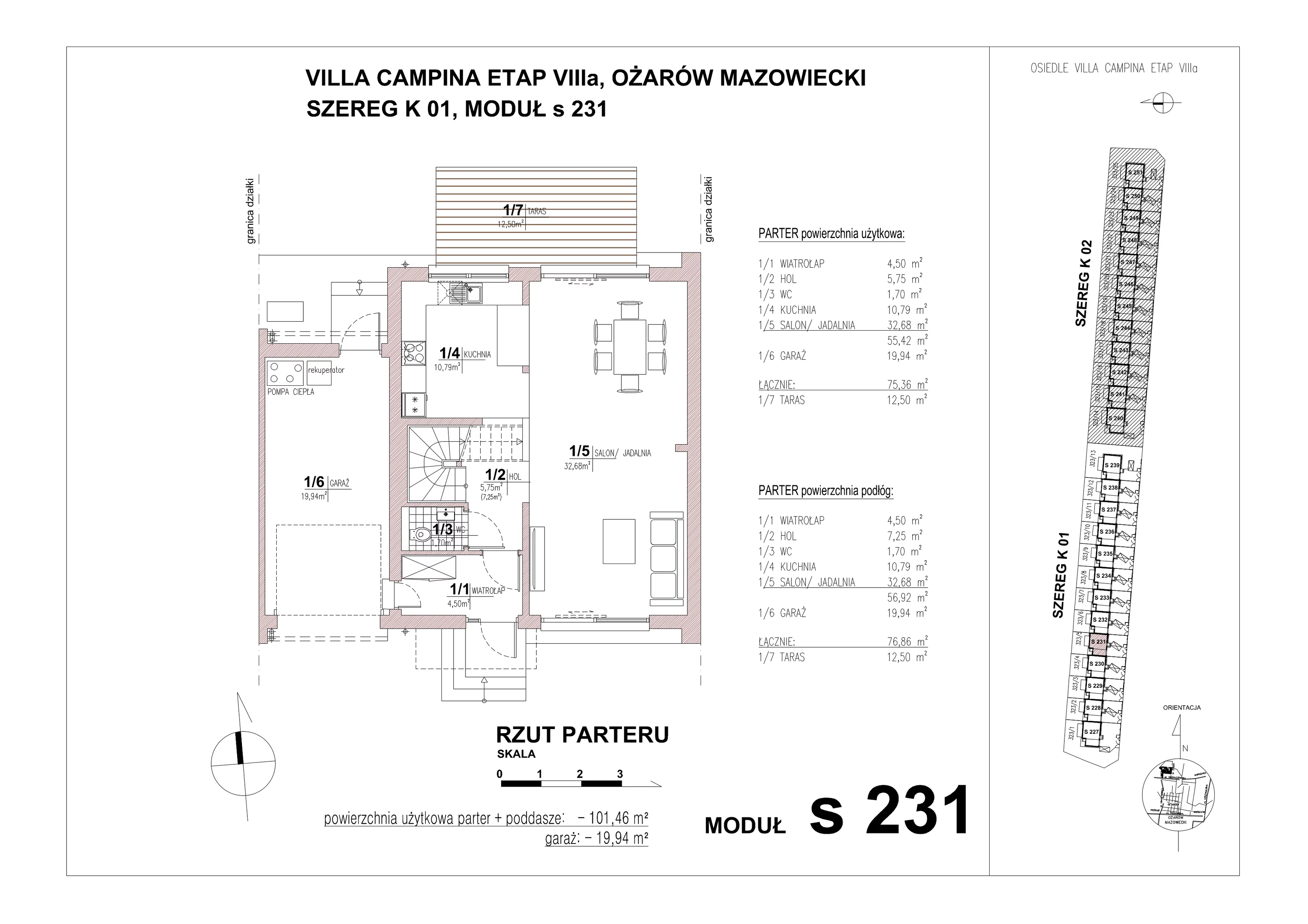 Dom 101,46 m², oferta nr S231, Villa Campina, Ożarów Mazowiecki, ul. Sochaczewska