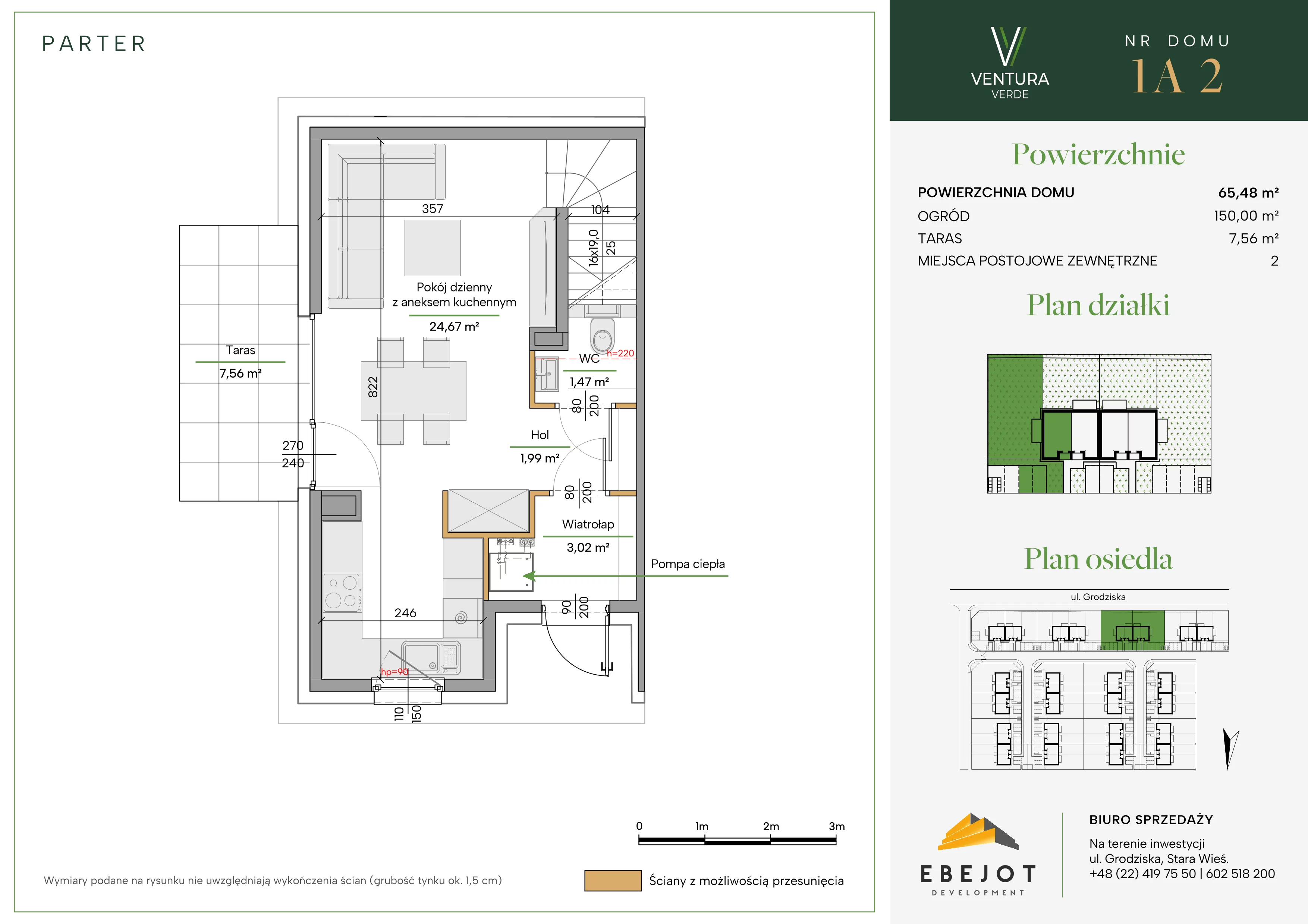 Dom 65,48 m², oferta nr 1A2, Ventura Verde II, Stara Wieś, ul. Grodziska